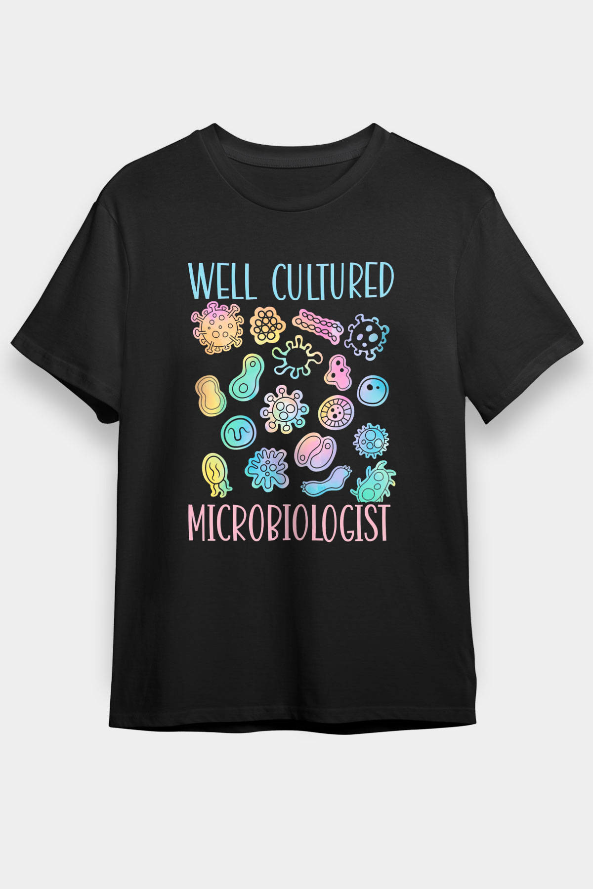 Mikrobiyolog Siyah Unisex Tişört T-Shirt - TişörtFabrikası