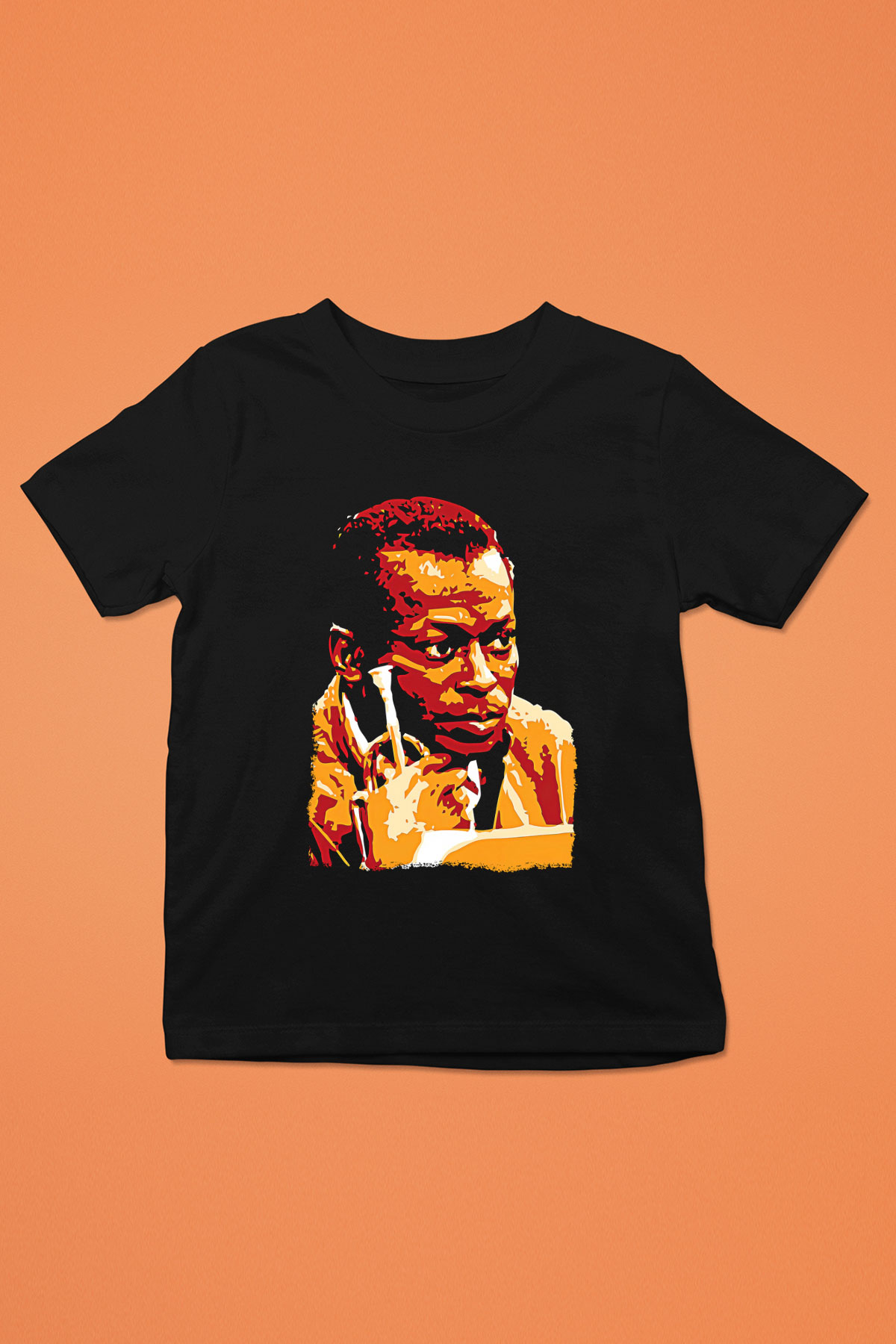 Miles Davis Baskılı Unisex Siyah Çocuk Tişört - Tshirt