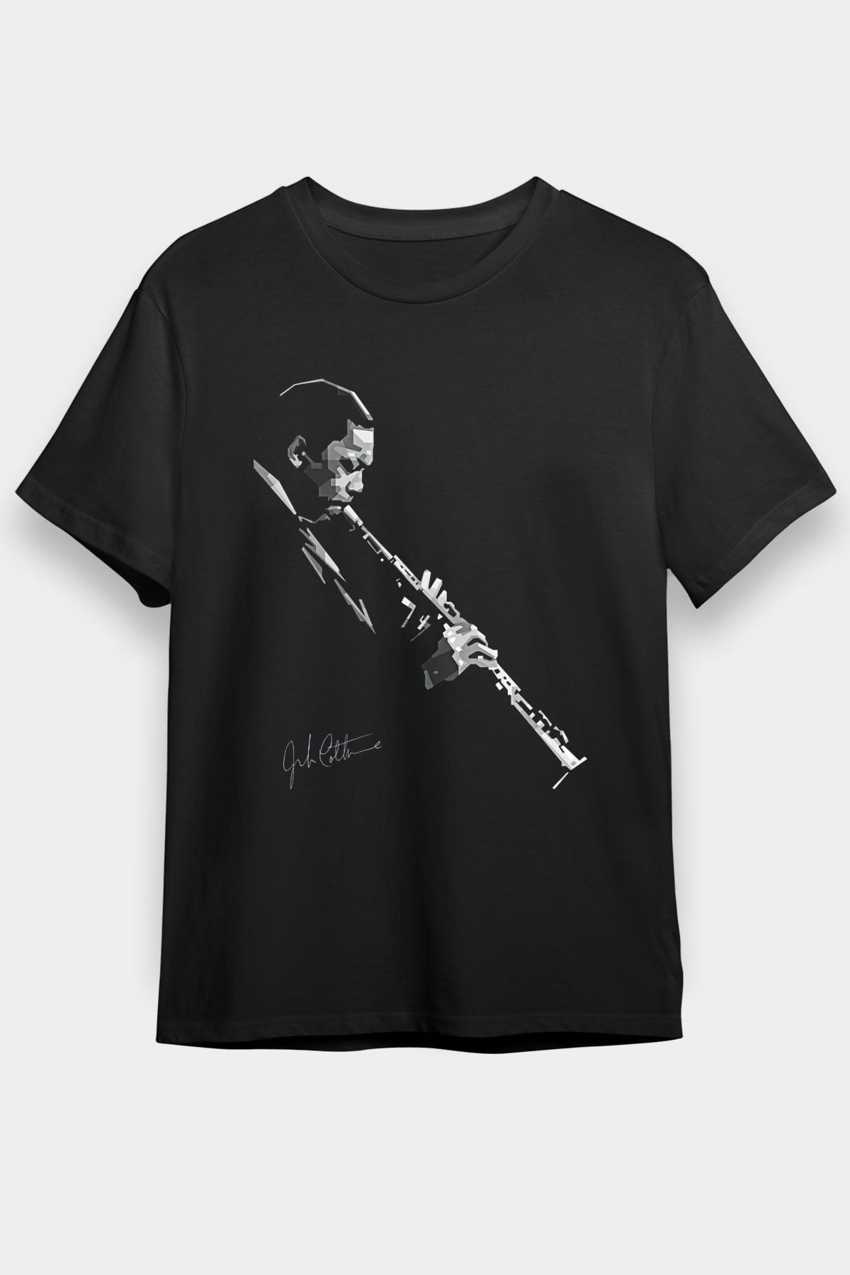 Miles Davis Baskılı Unisex Siyah Tişört - Tshirt