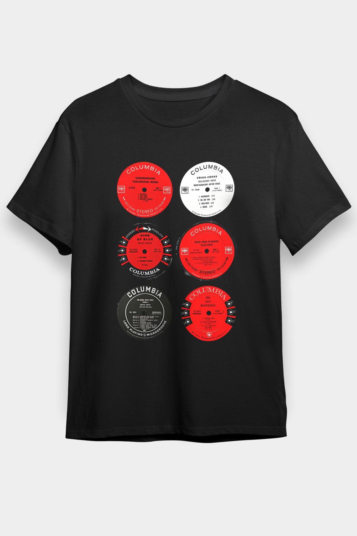 Miles Davis Baskılı Unisex Siyah Tişört - Tshirt