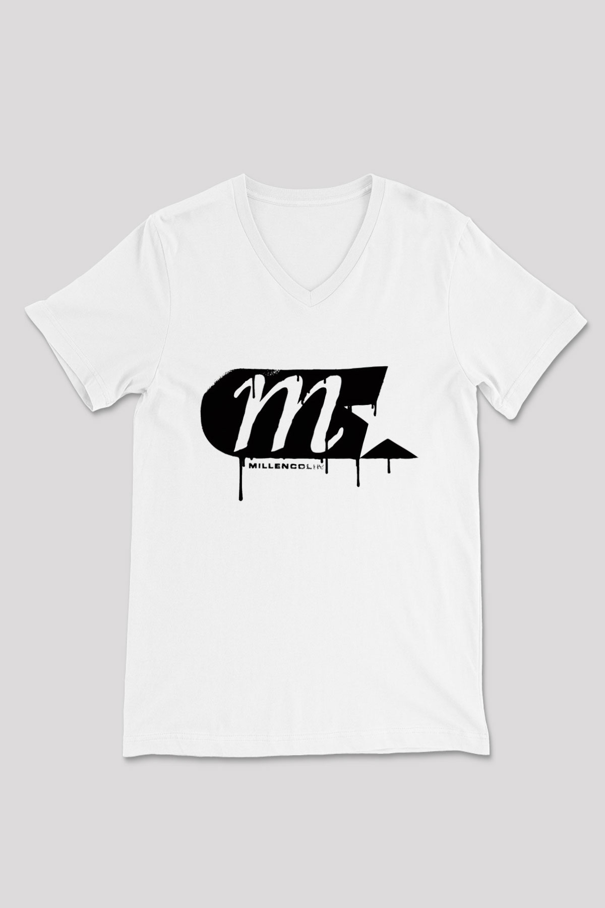 Millencolin Beyaz Unisex V Yaka Tişört T-Shirt