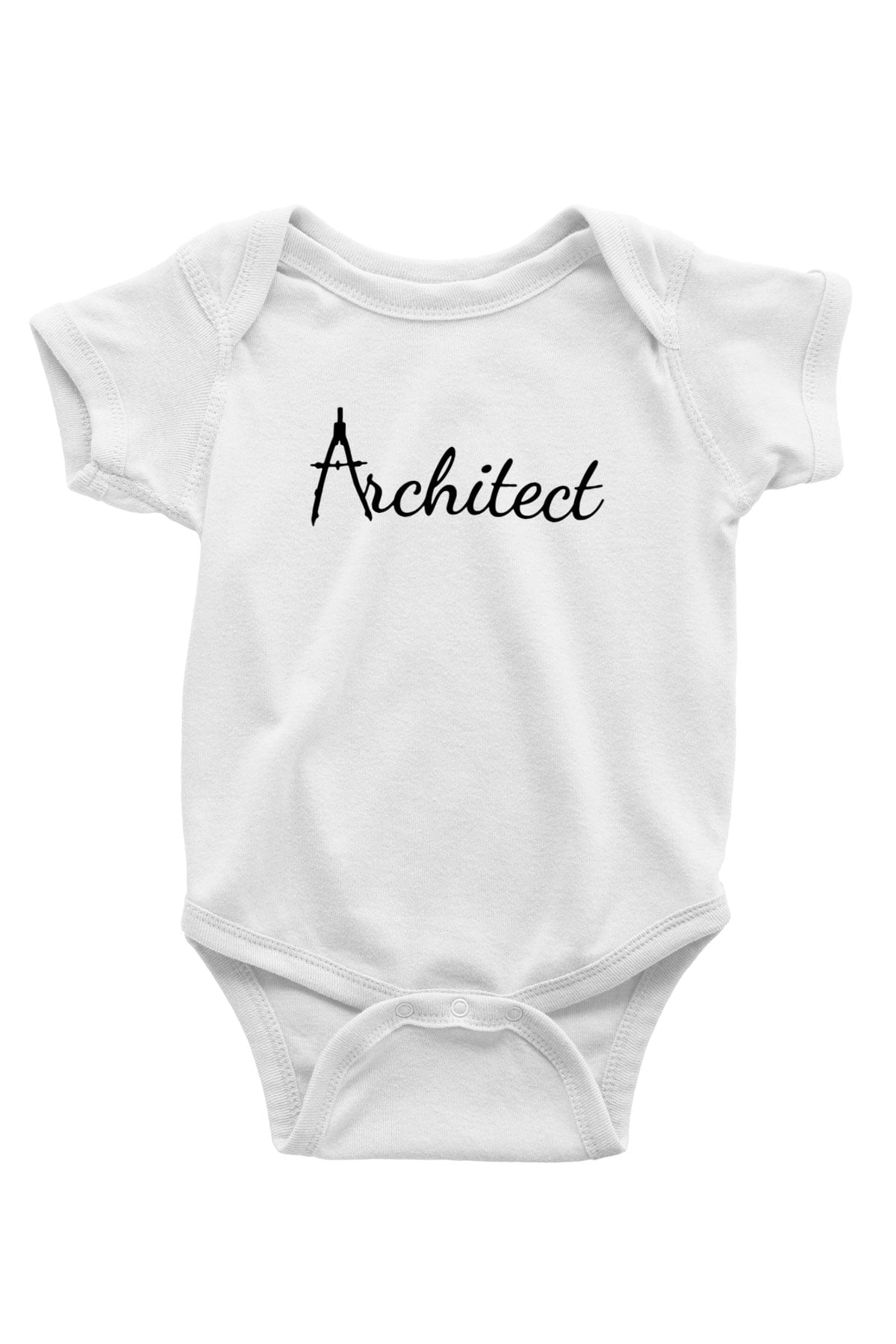 Mimar Baskılı Beyaz Unisex Bebek Body - Zıbın