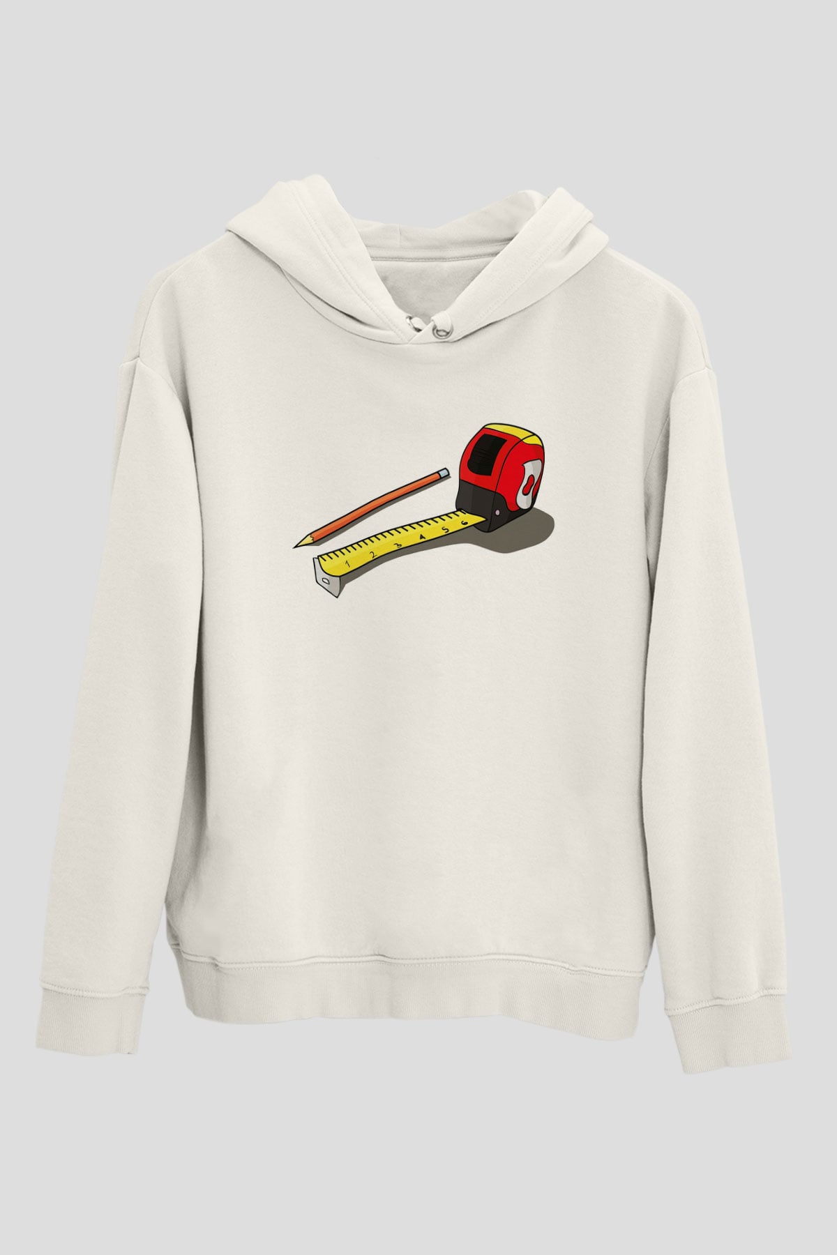 Mimar Beyaz Unisex Hoodie