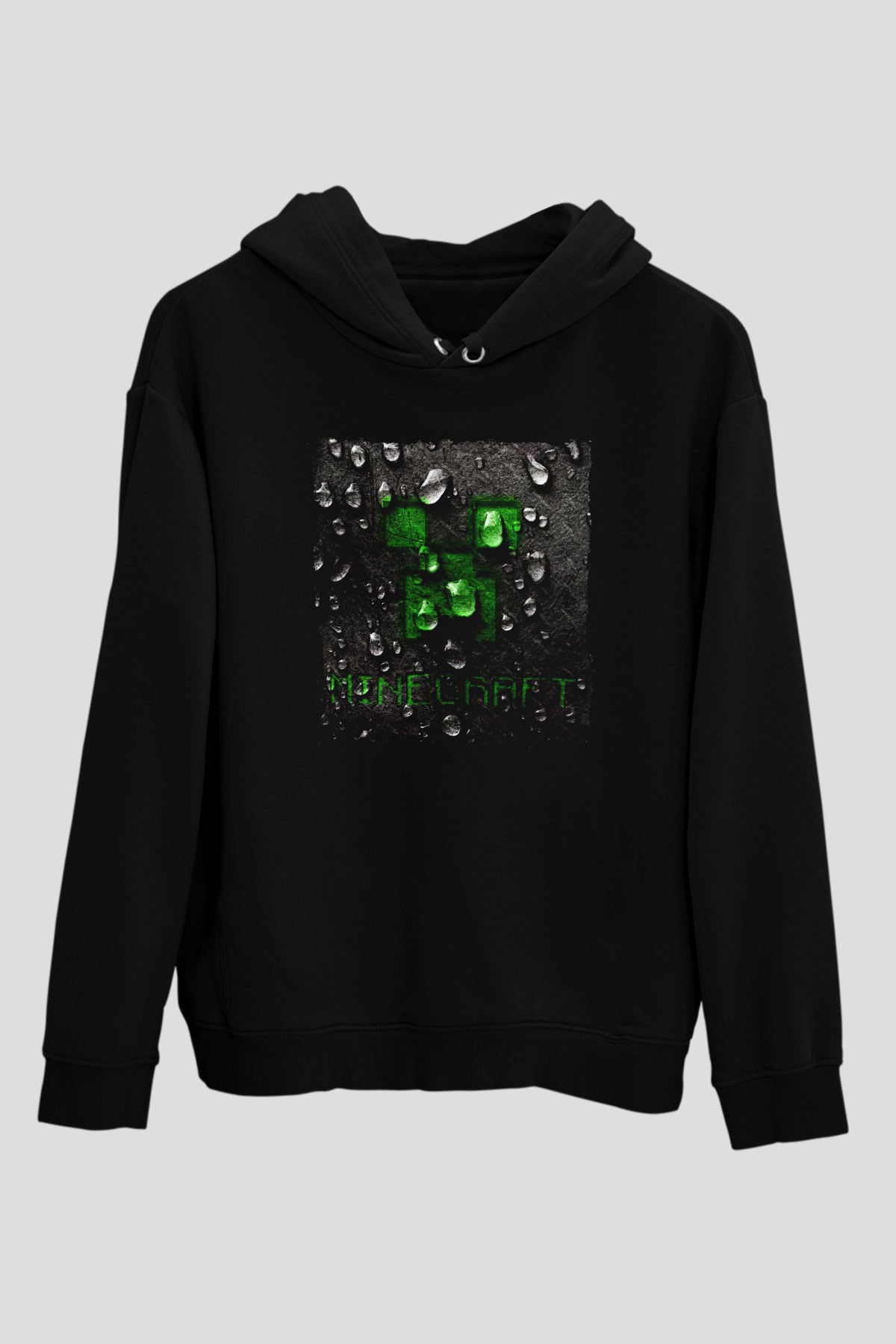 Minecraft Siyah Unisex Hoodie