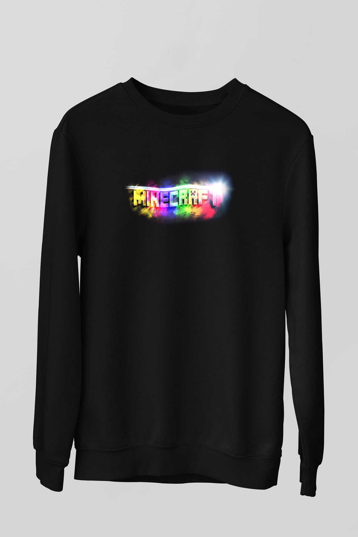Minecraft Siyah Unisex Sweatshirt