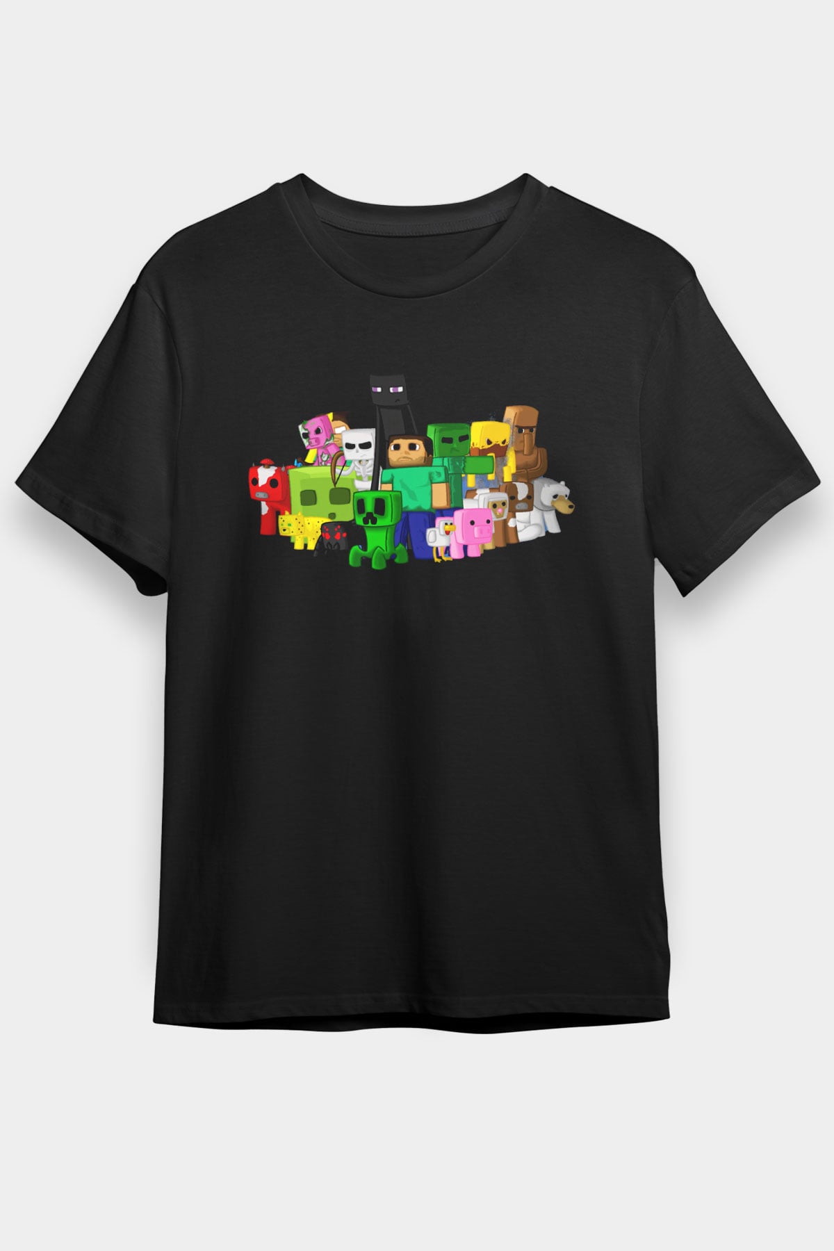 Minecraft Siyah Unisex Tişört