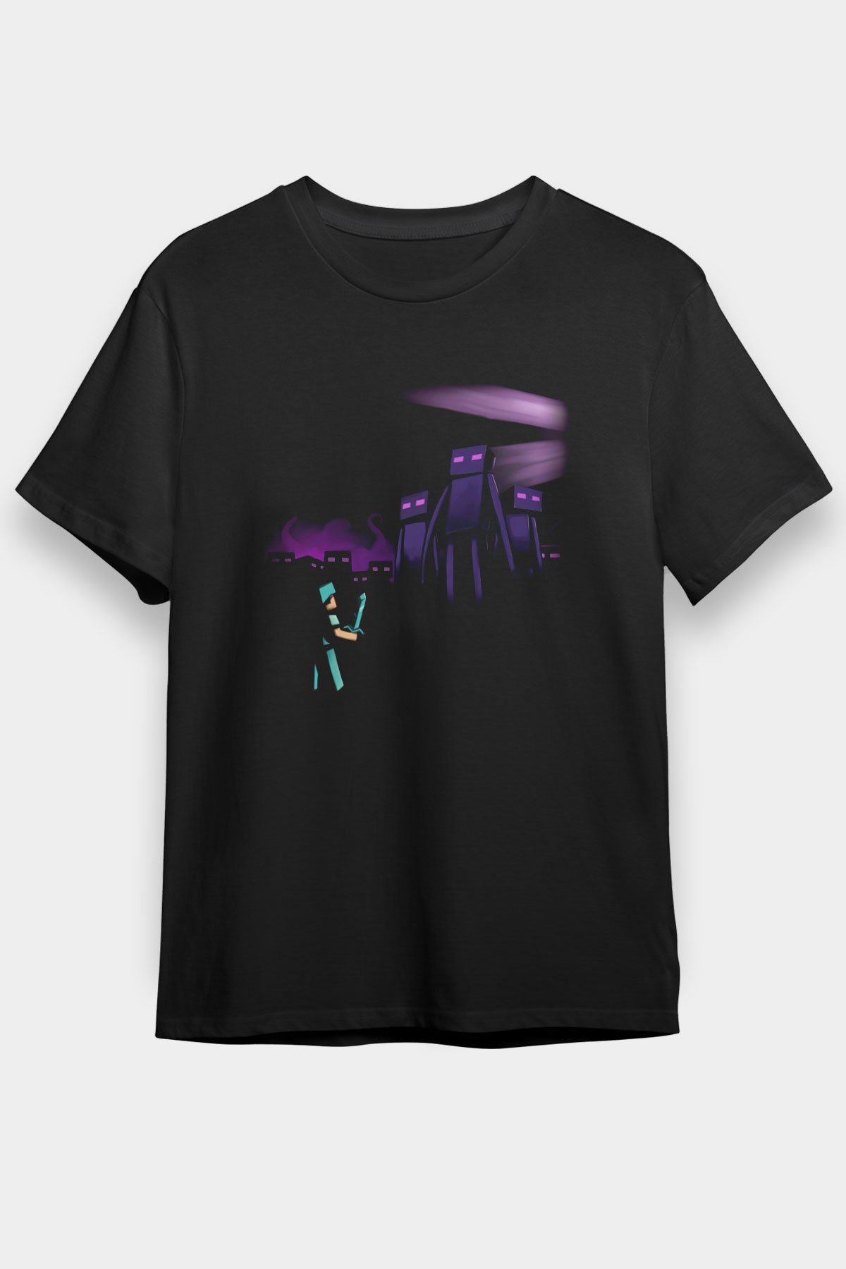 Minecraft Siyah Unisex Tişört T-Shirt