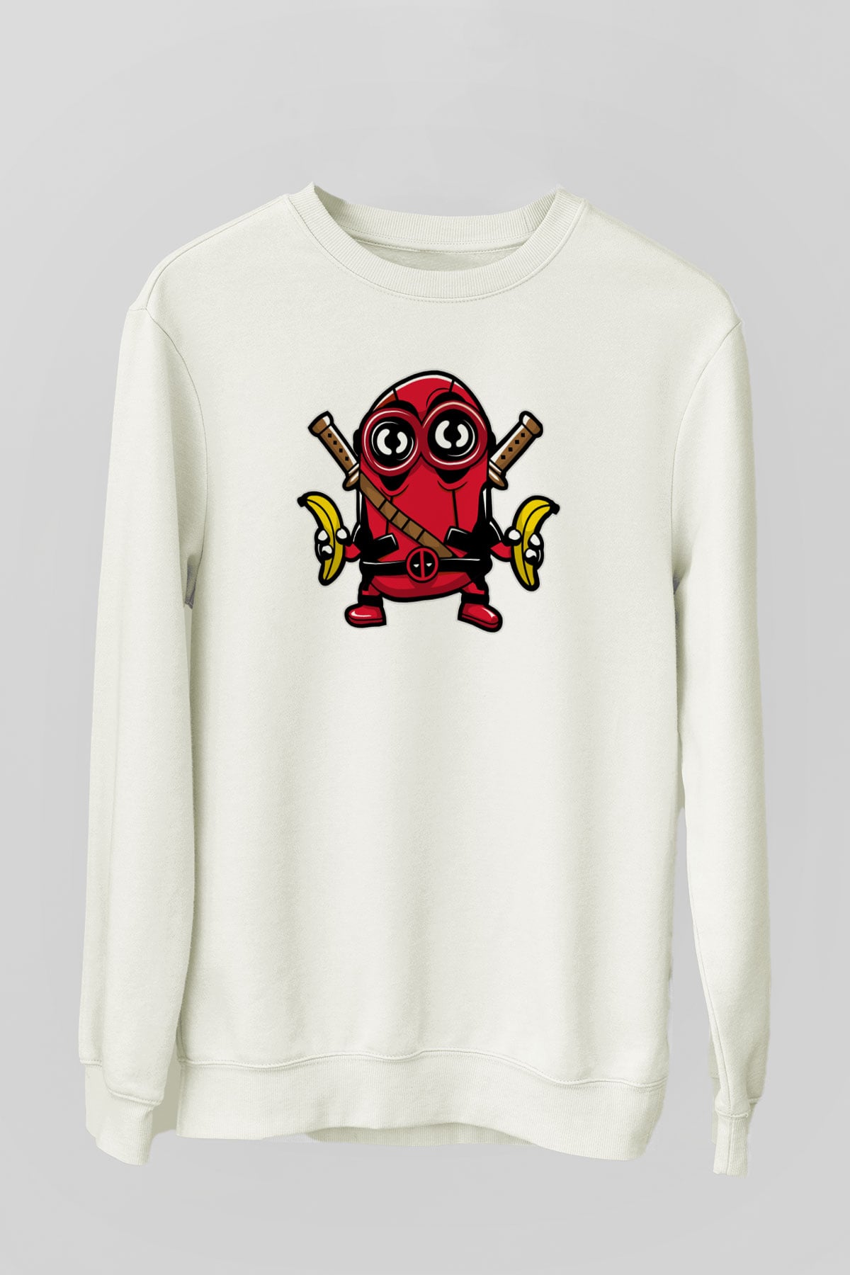 Minionpool Baskılı Beyaz Unisex Sweatshirt