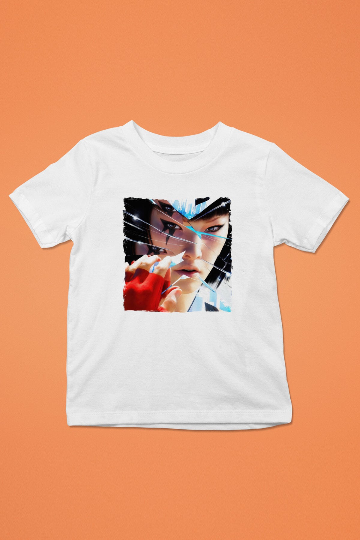 Mirror's Edge Beyaz Unisex Çocuk Tişört