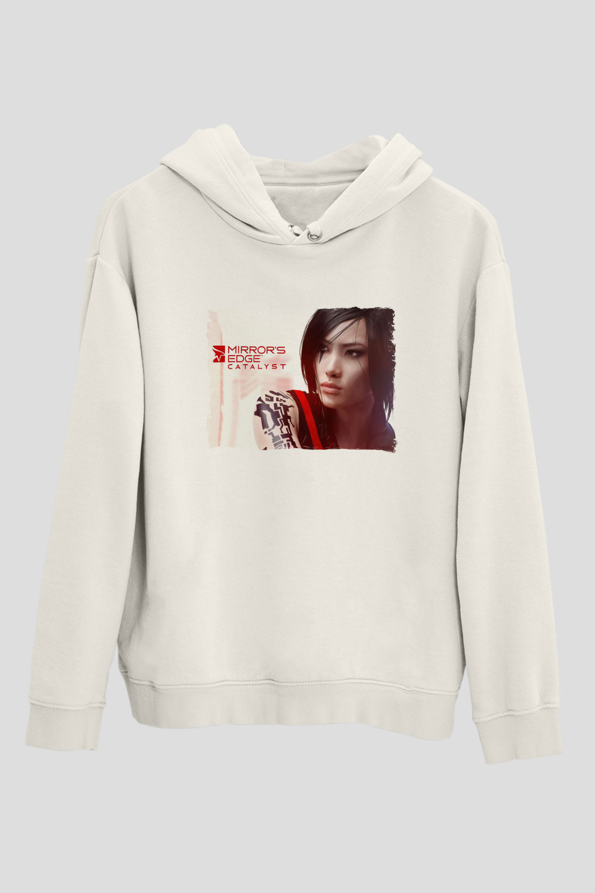 Mirror's Edge Beyaz Unisex Hoodie