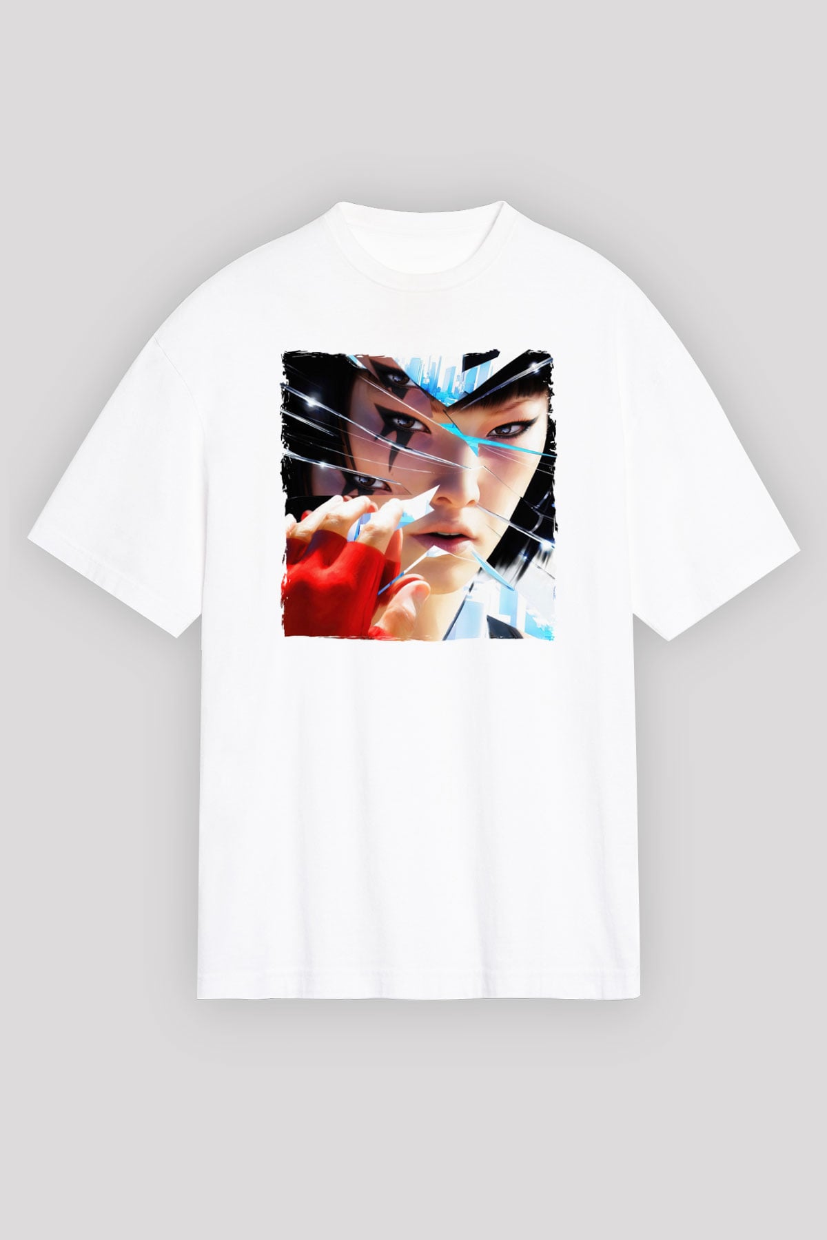 Mirror's Edge Beyaz Unisex Tişört T-Shirt