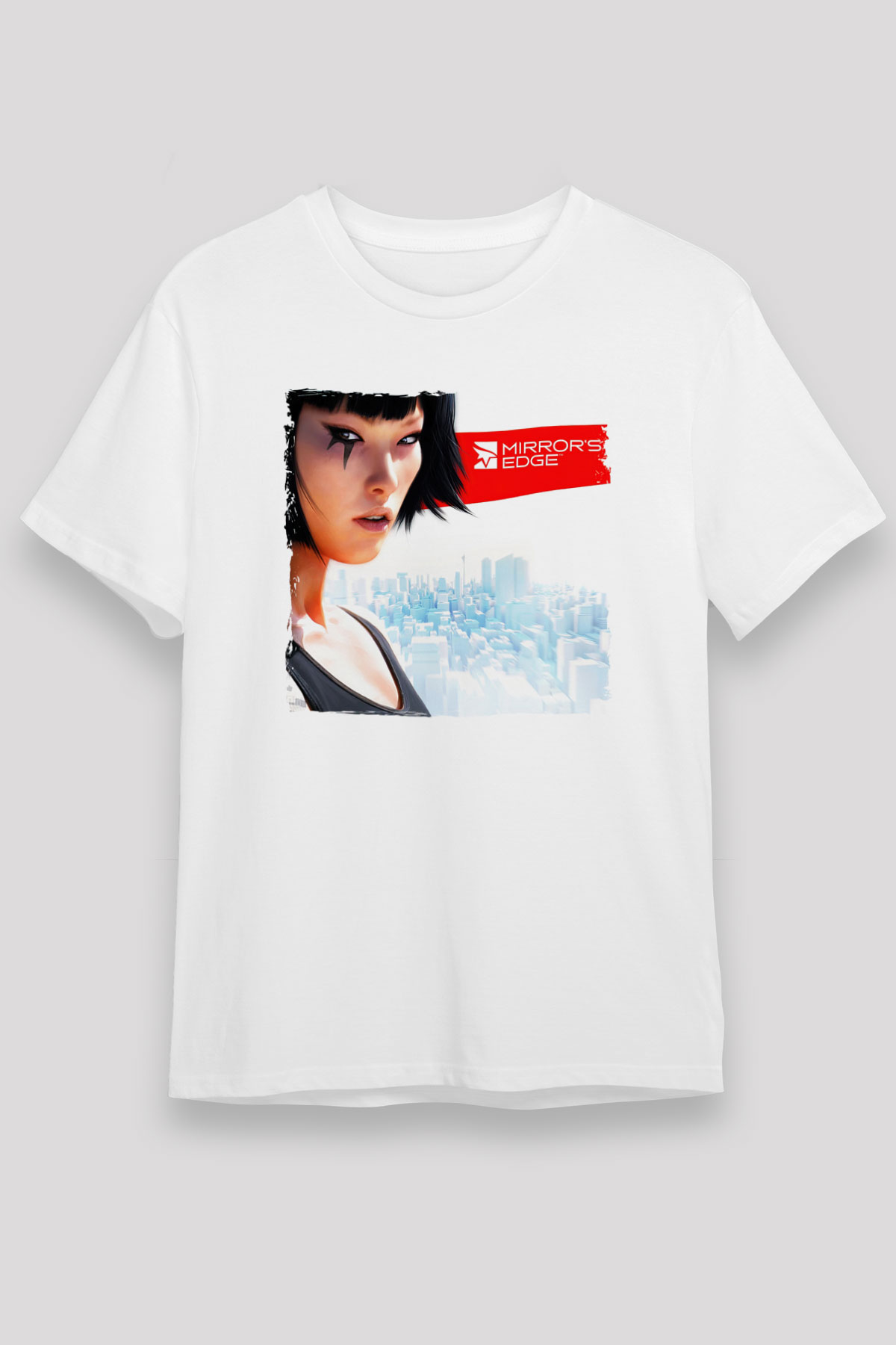 Mirror's Edge Beyaz Unisex Tişört T-Shirt