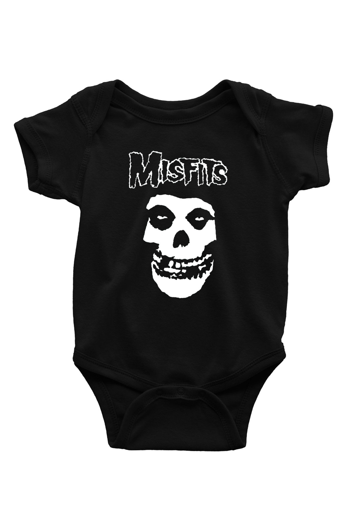 Misfits Baskılı Siyah Bebek Body - Zıbın