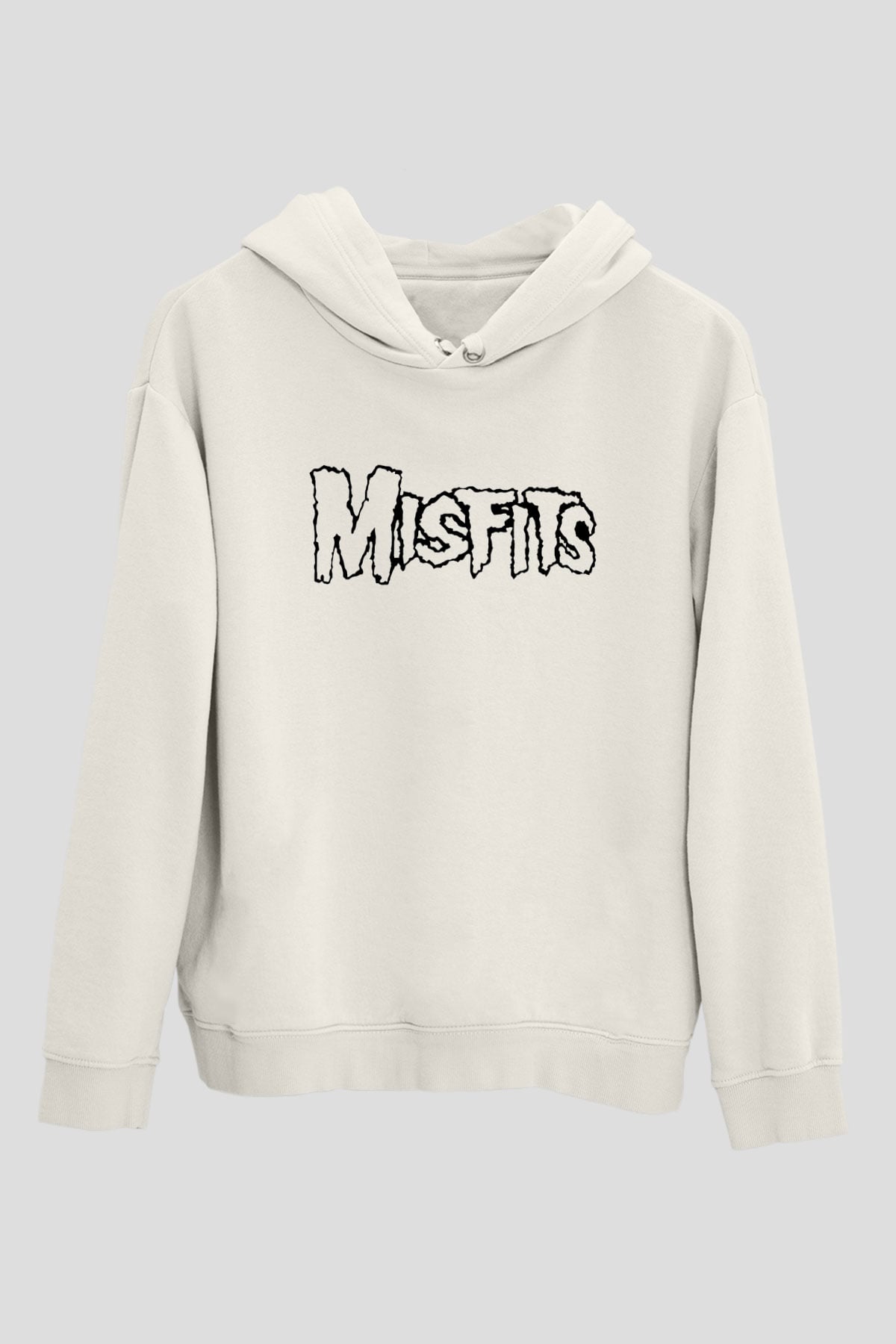 Misfits Beyaz Unisex Kapşonlu Sweatshirt
