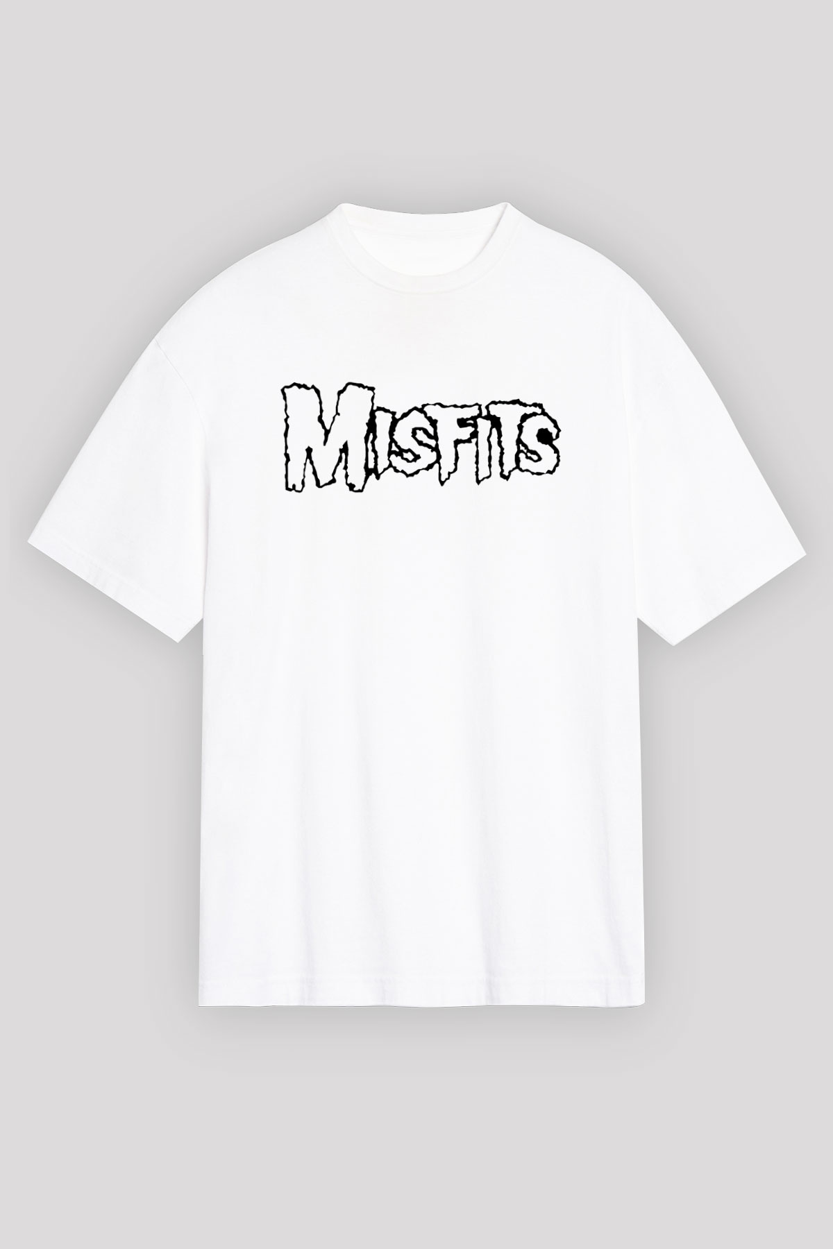 Misfits Beyaz Unisex Oversize Tişört T-Shirt