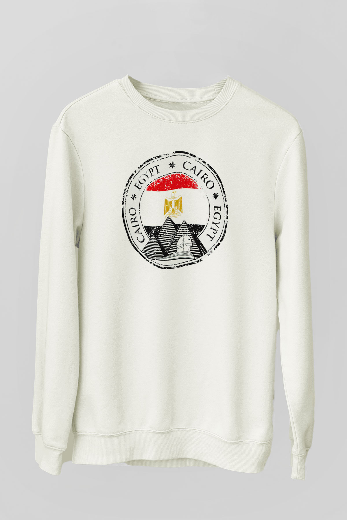 Mısır Beyaz Unisex Sweatshirt