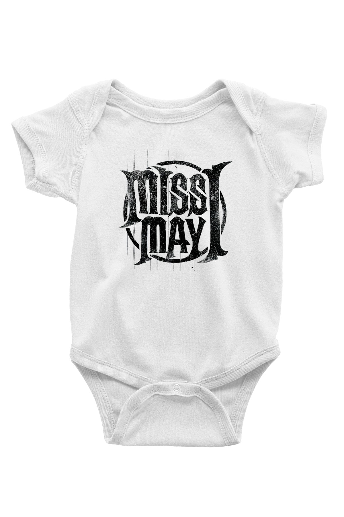 Miss May I Baskılı Beyaz Unisex Bebek Body - Zıbın
