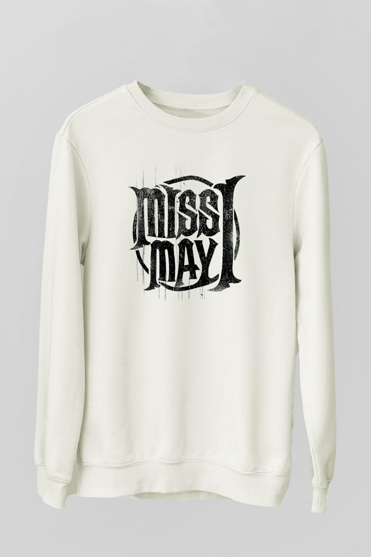 Miss May I Beyaz Unisex Sweatshirt