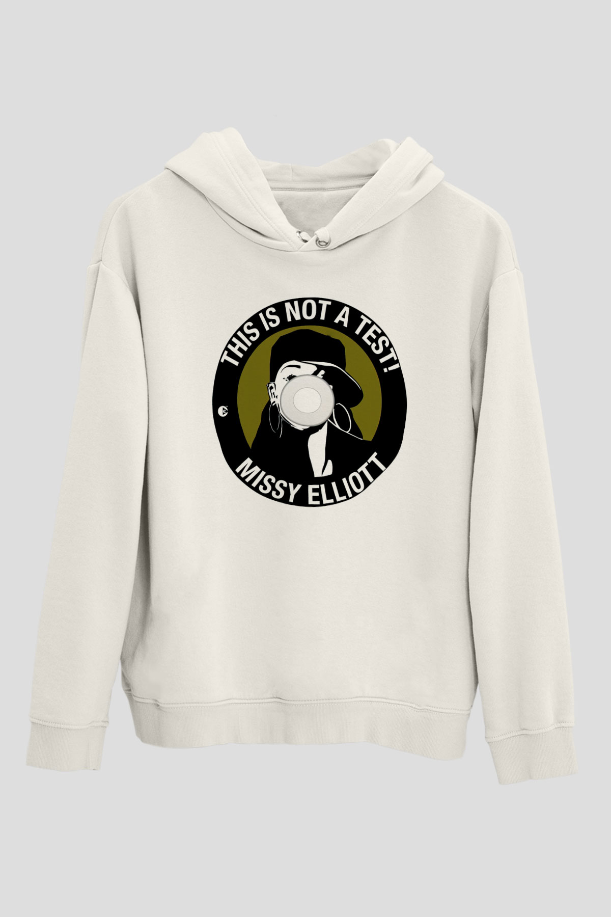 Missy Elliott Beyaz Unisex Kapşonlu Sweatshirt