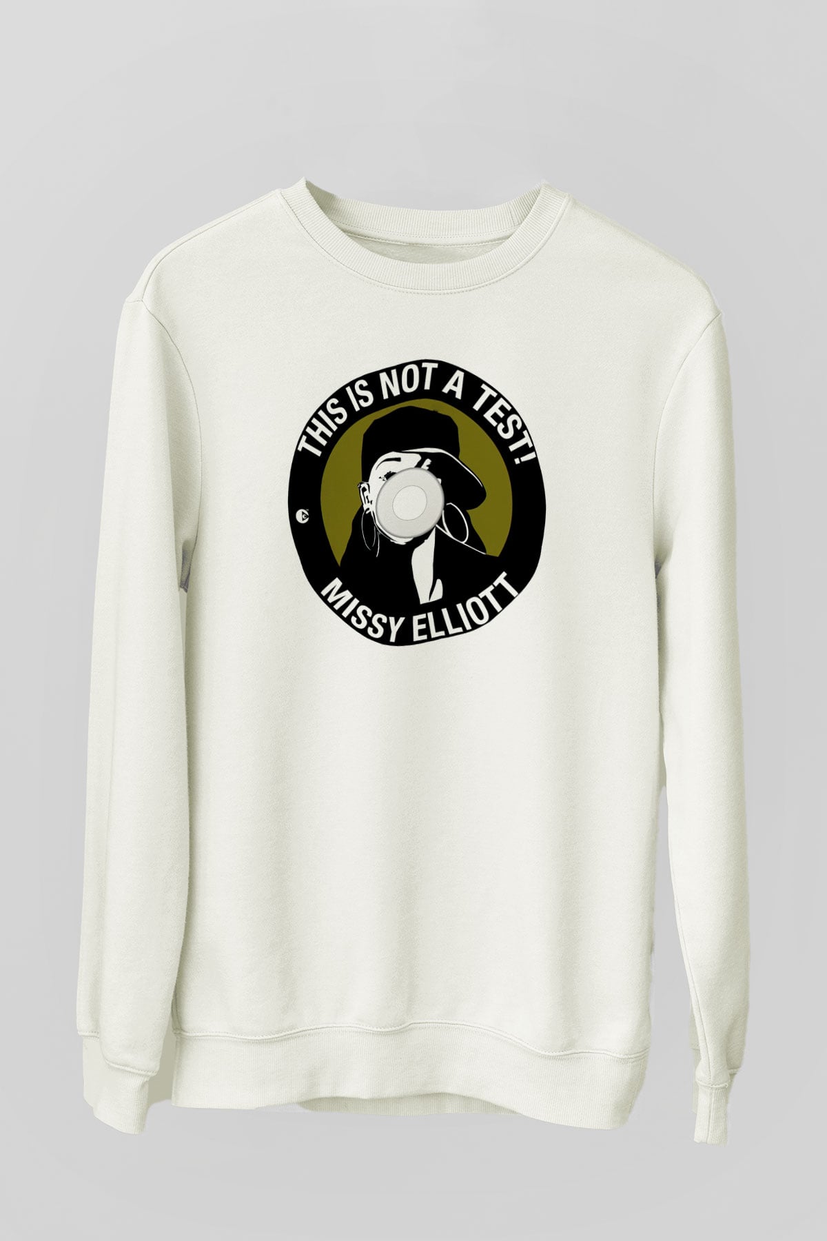 Missy Elliott Beyaz Unisex Sweatshirt