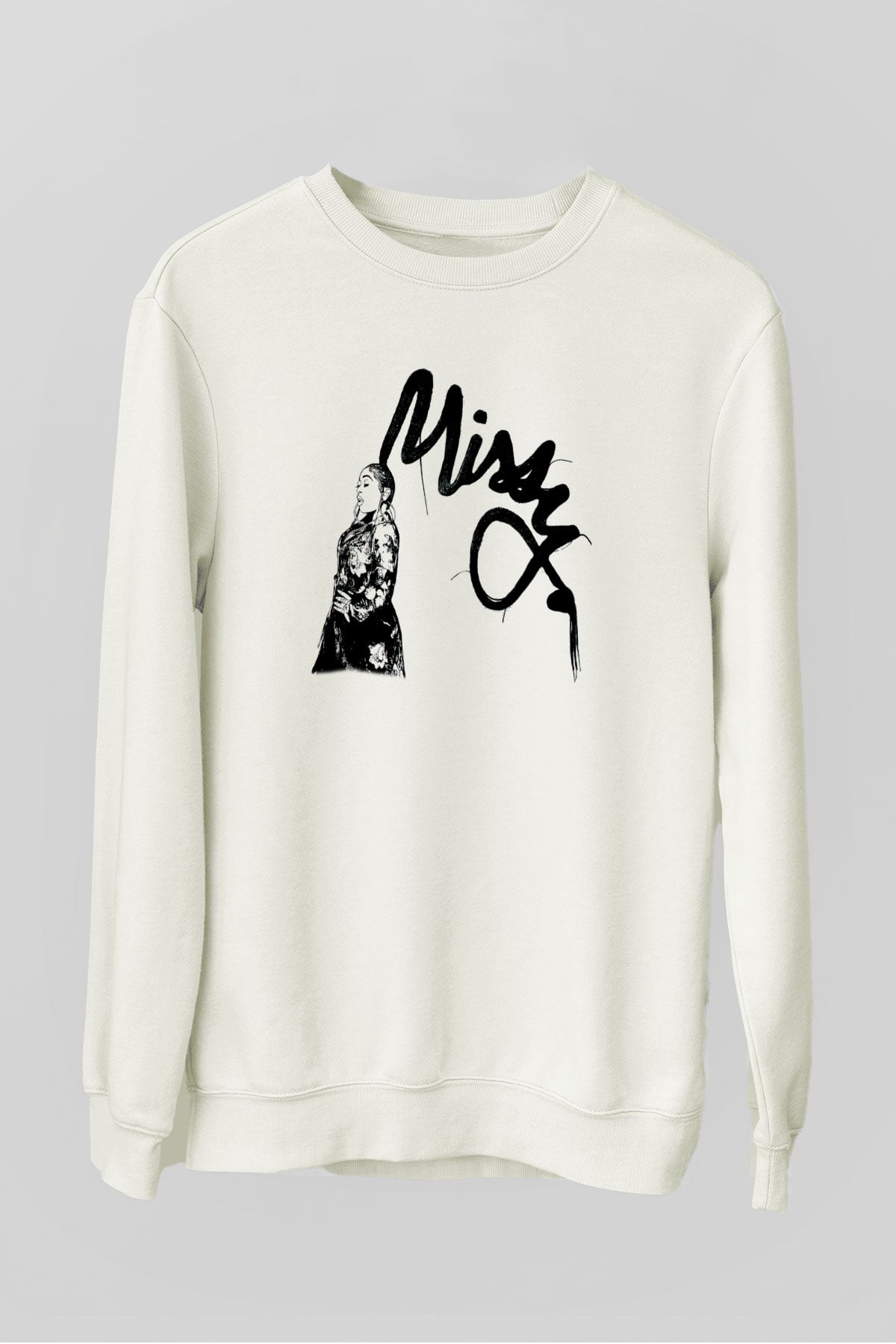 Missy Elliott Beyaz Unisex Sweatshirt