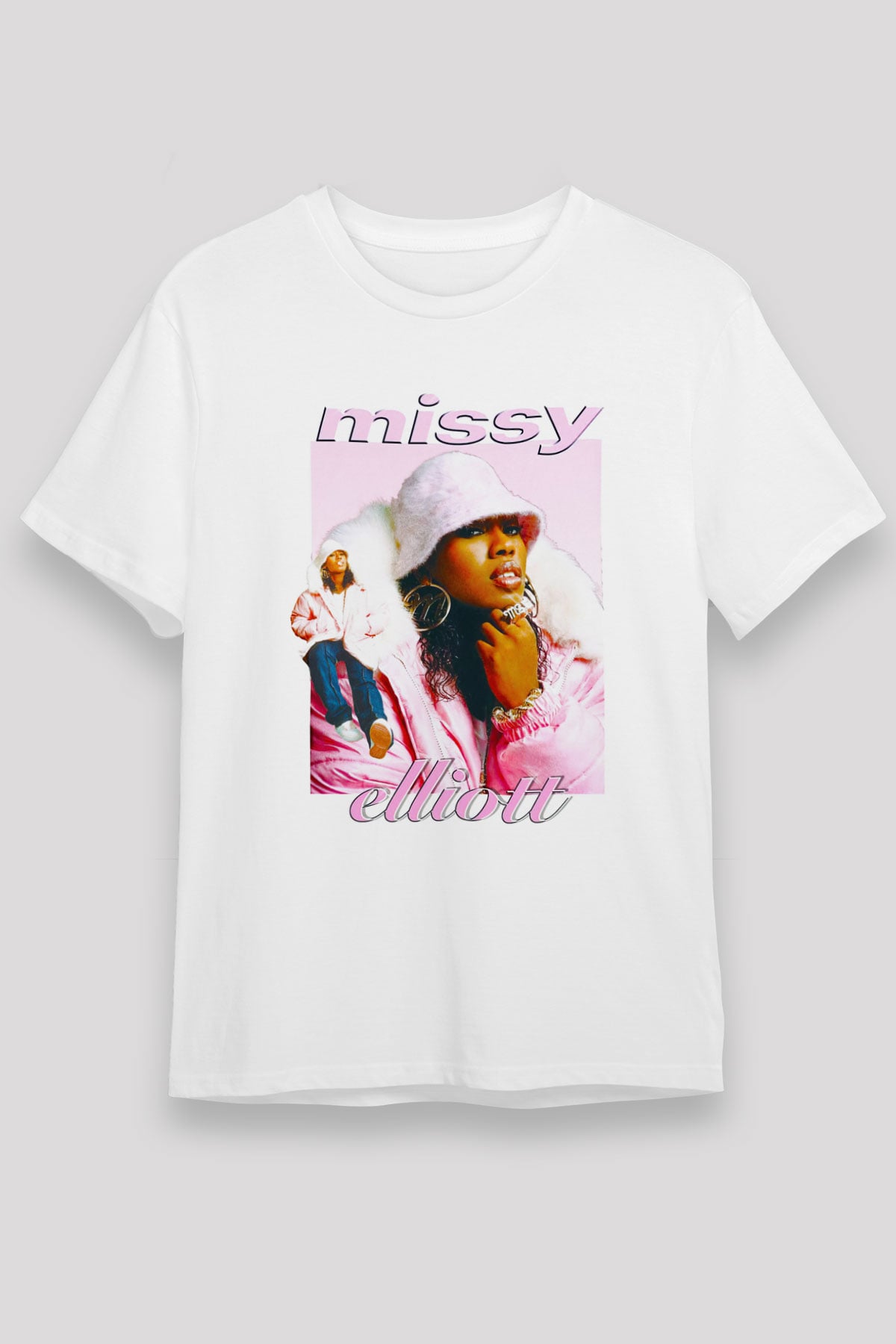 Missy Elliott Beyaz Unisex Tişört T-Shirt - TişörtFabrikası