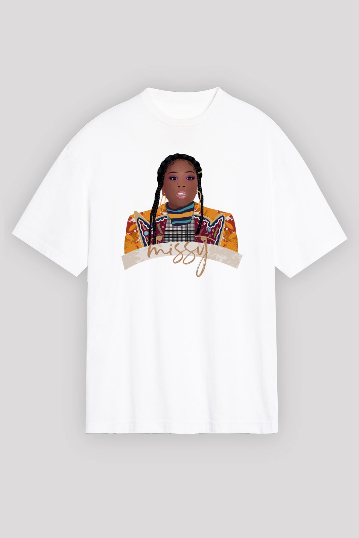 Missy Elliott Beyaz Unisex Tişört T-Shirt - TişörtFabrikası