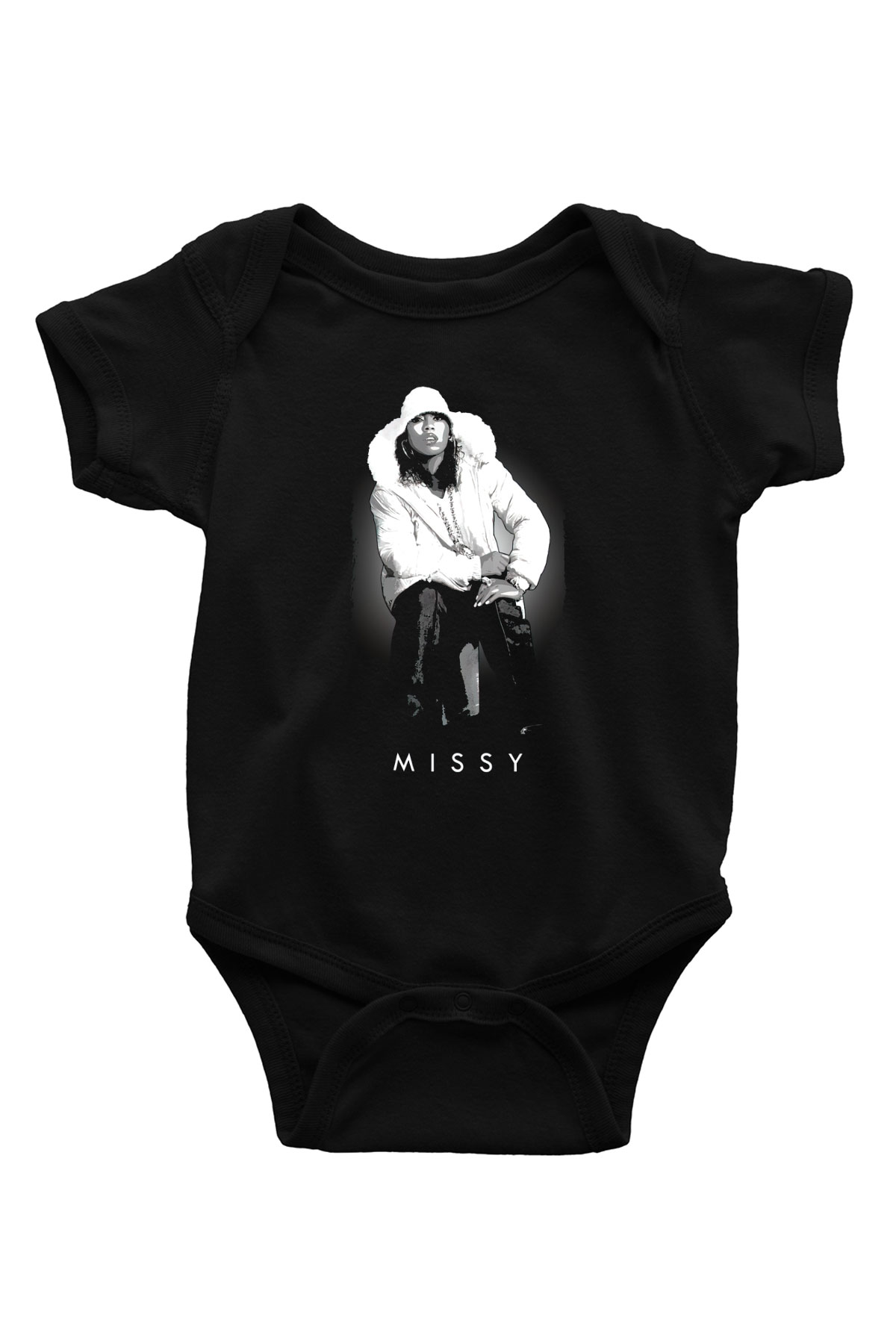 Missy Elliott Siyah Bebek Body - Zıbın