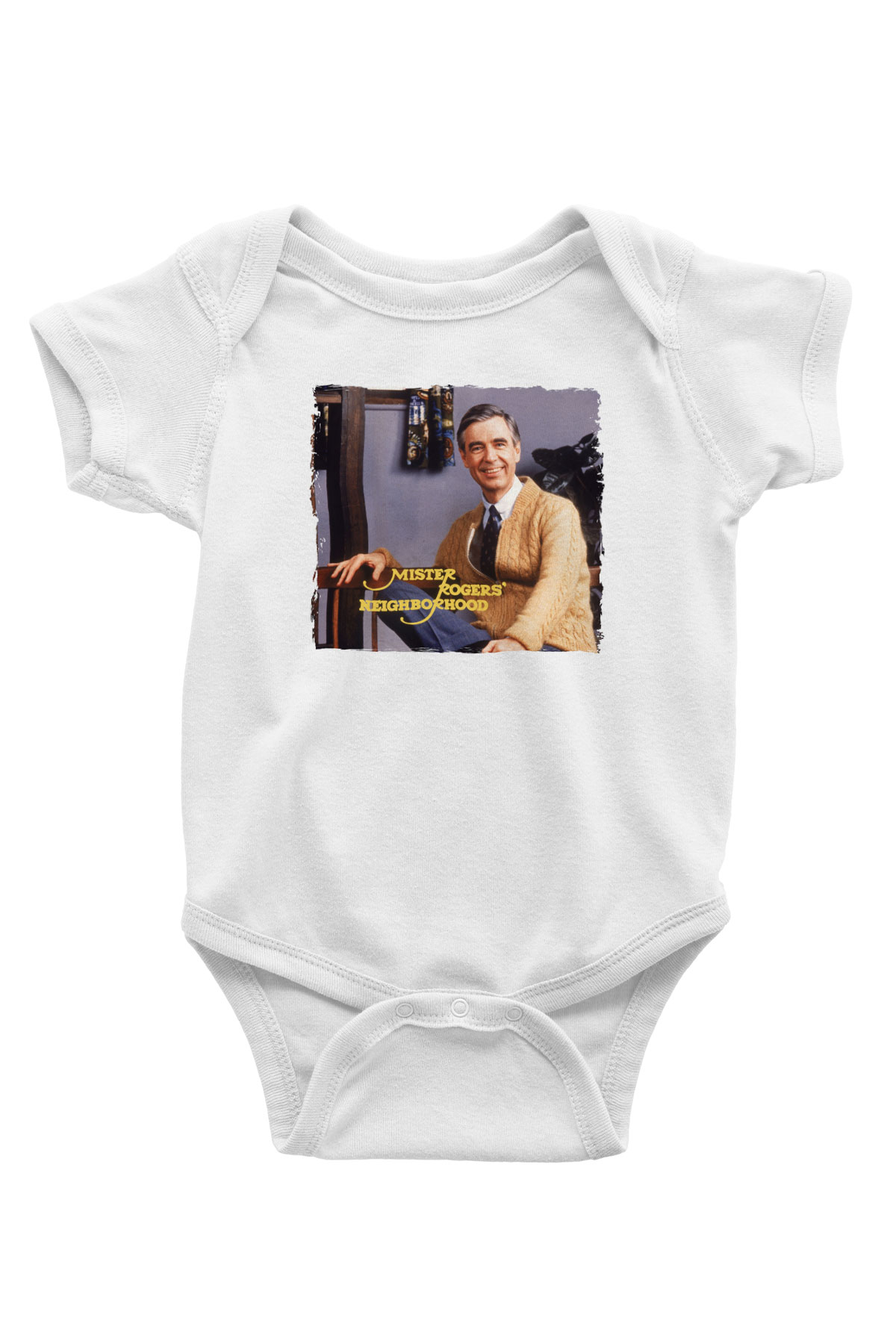 Mister Rogers Neighborhood Beyaz Bebek Body - Zıbın