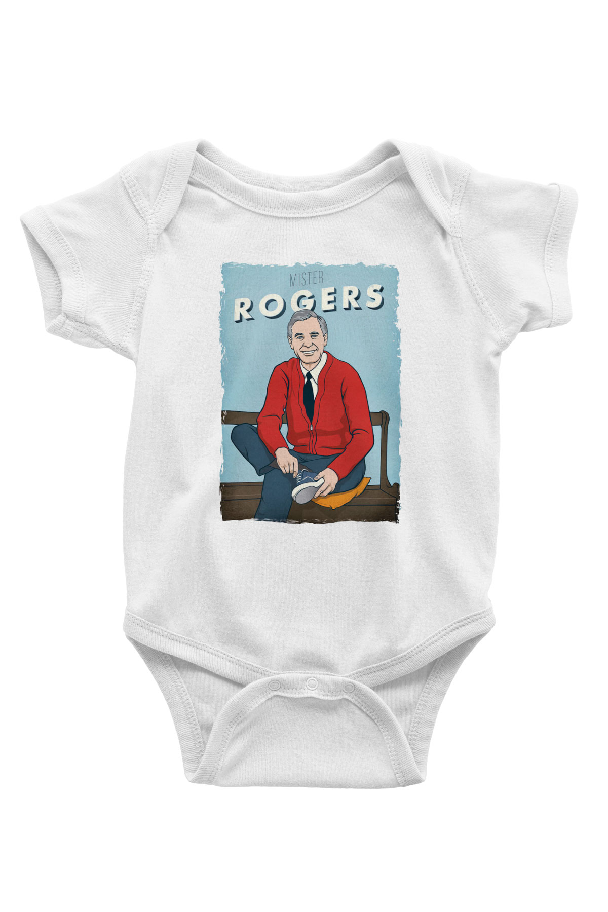 Mister Rogers Neighborhood Beyaz Bebek Body - Zıbın