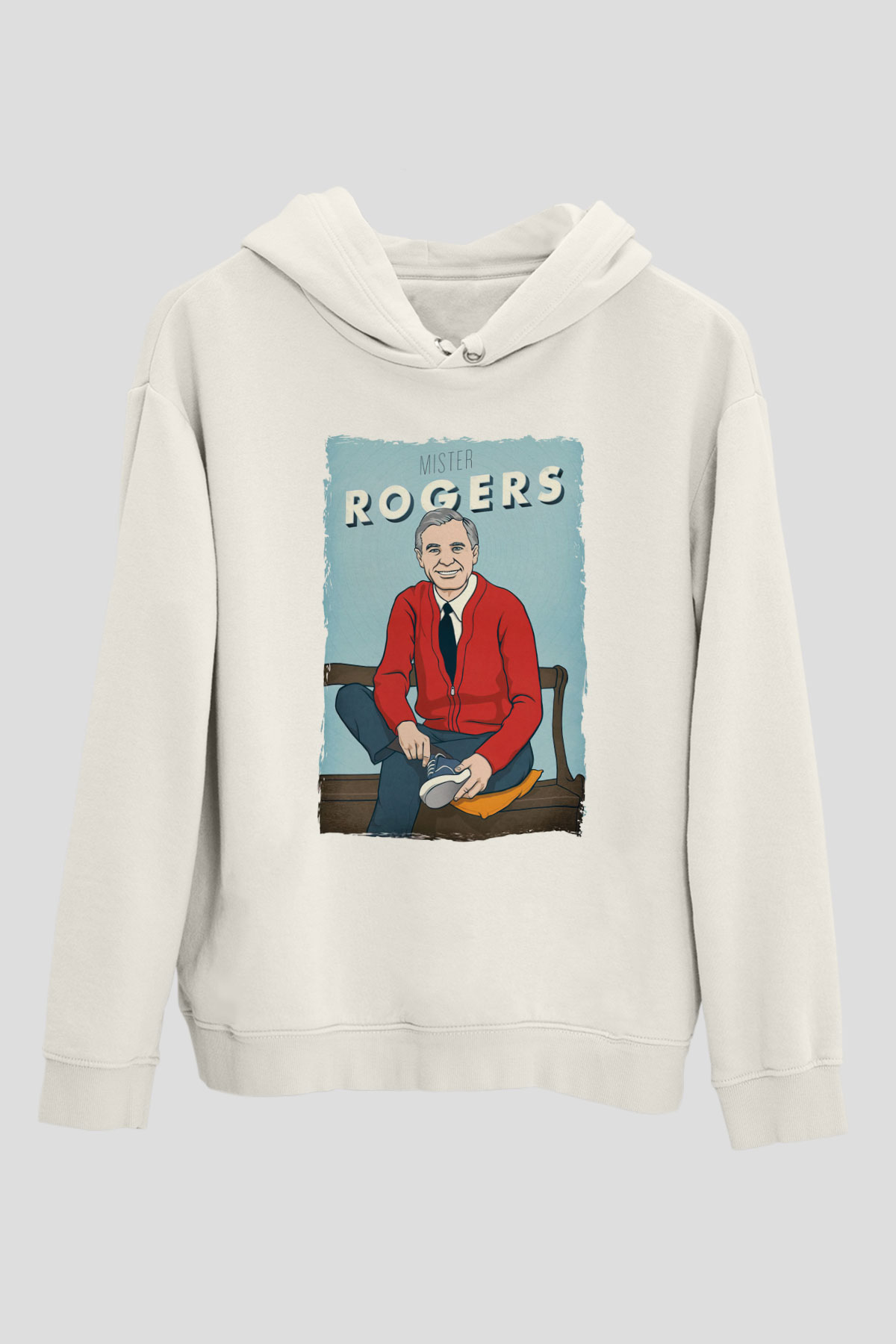 Mister Rogers Neighborhood Beyaz Unisex Hoodie