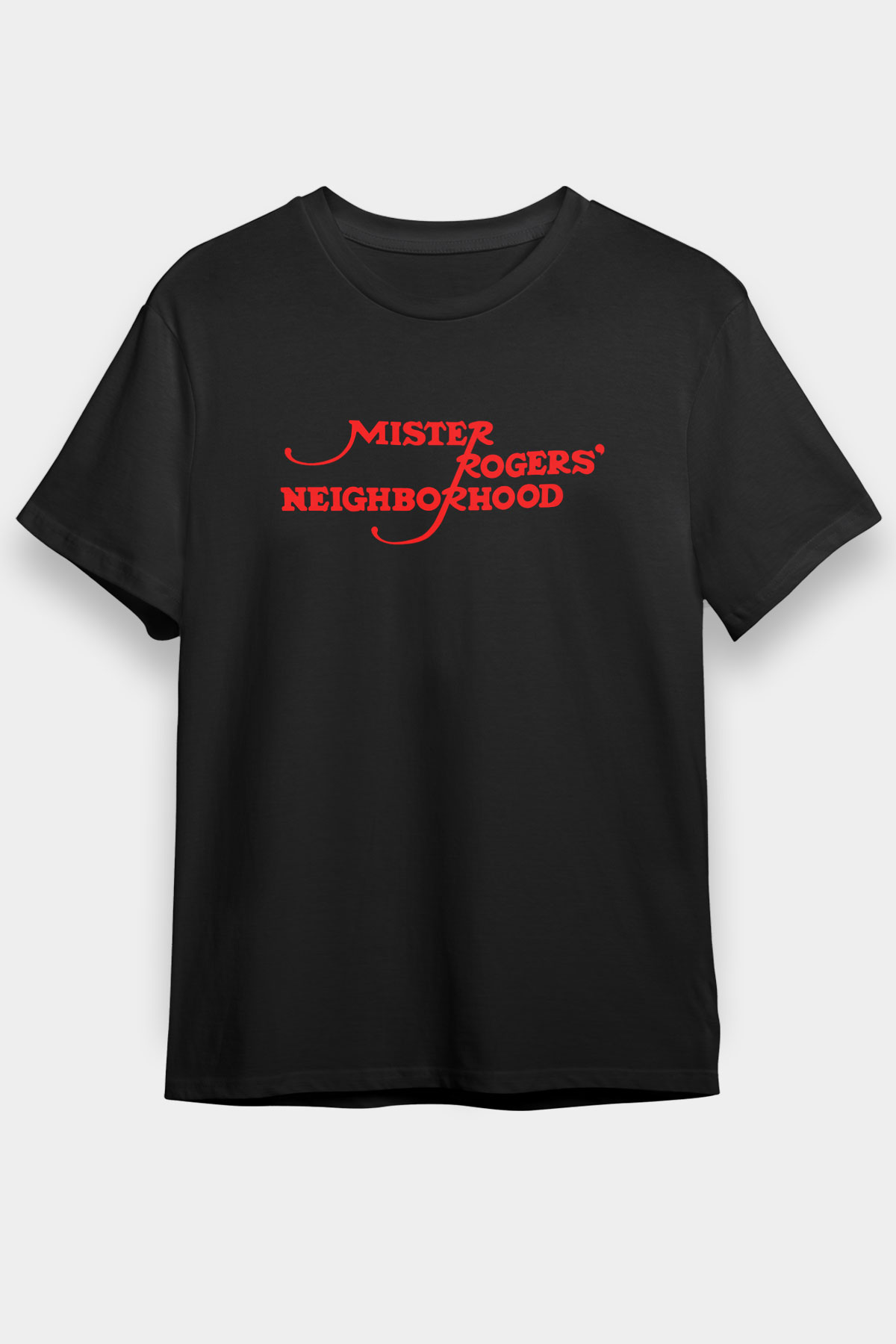 Mister Rogers Neighborhood Black Unisex Graphic Tee - STREETWEAR