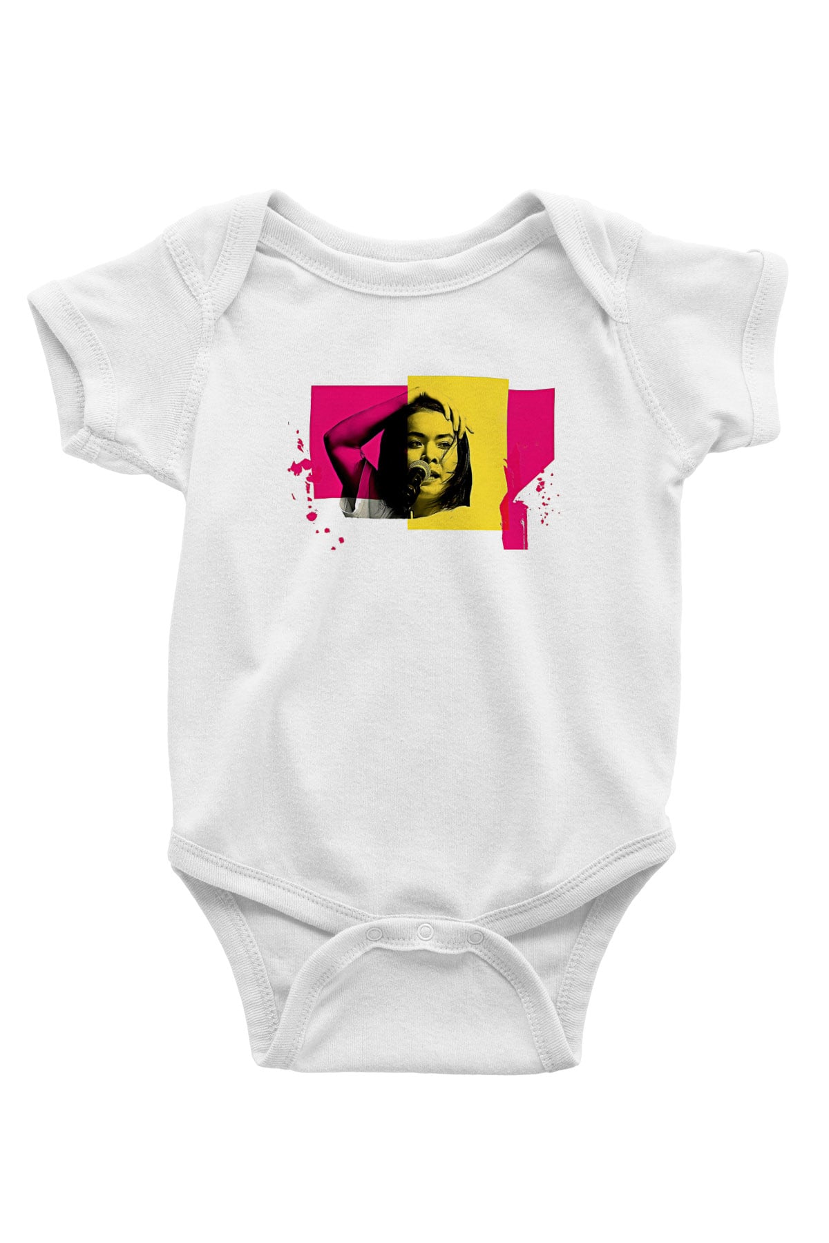 Mitski Baskılı Beyaz Unisex Bebek Body - Zıbın
