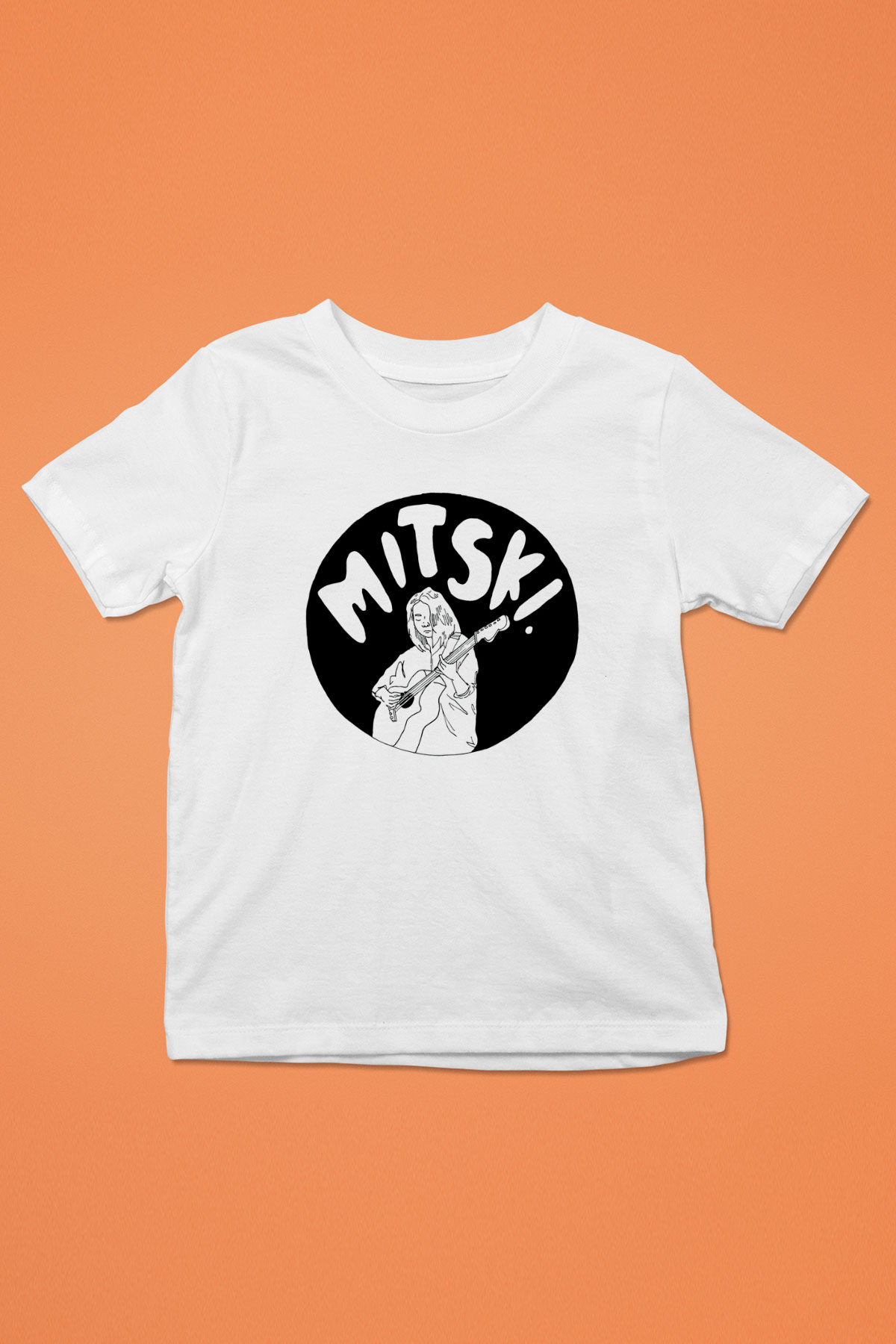 Mitski Baskılı Beyaz Unisex Beyaz Çocuk Tişört - Tshirt