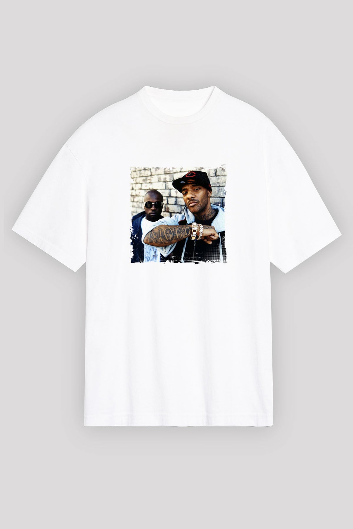 Mobb Deep Baskılı Unisex Beyaz Tişört