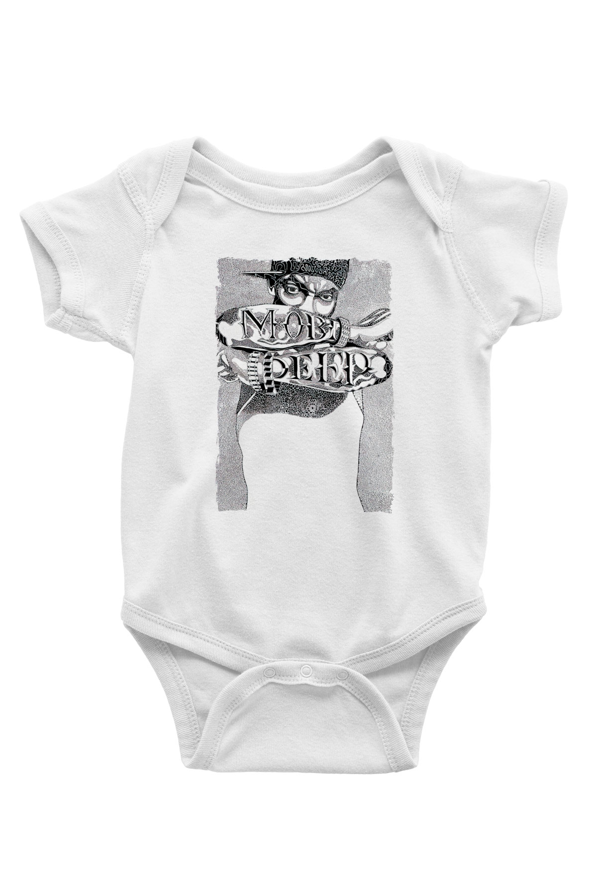Mobb Deep Beyaz Bebek Body - Zıbın