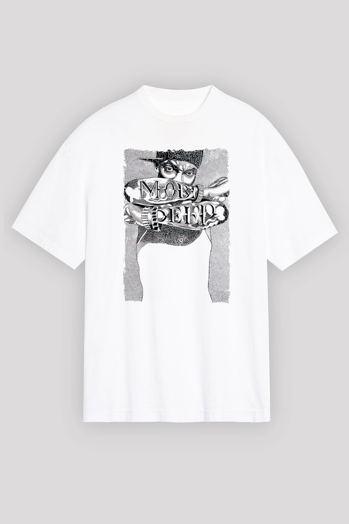 Mobb Deep Beyaz Unisex Tişört T-Shirt - TişörtFabrikası