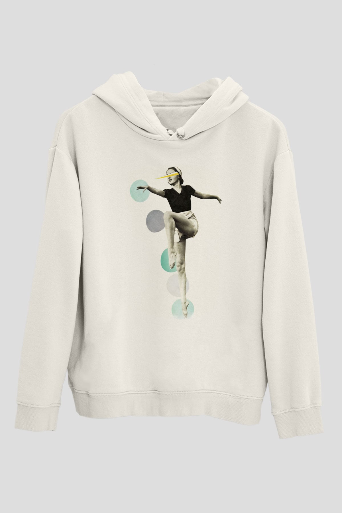 Modern Dans Beyaz Unisex Hoodie