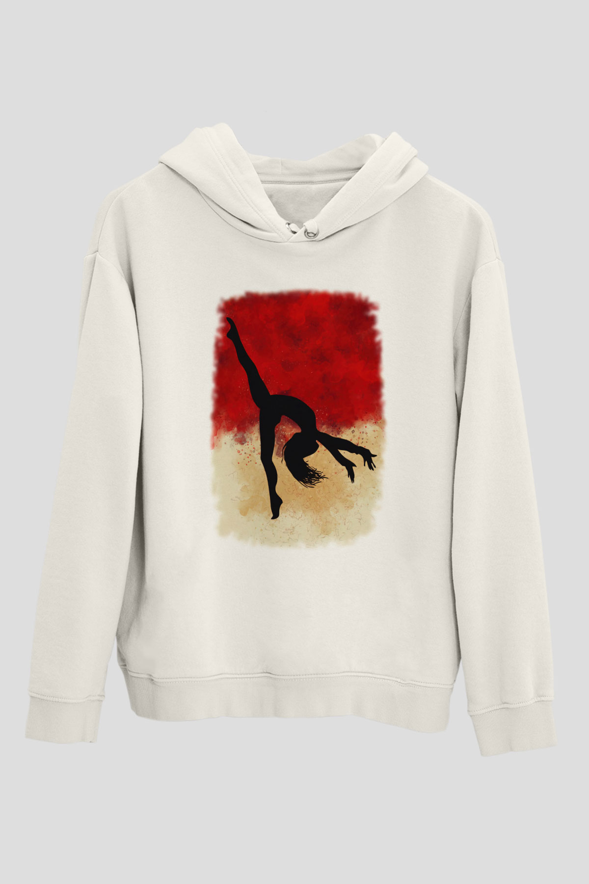 Modern Dans Beyaz Unisex Hoodie
