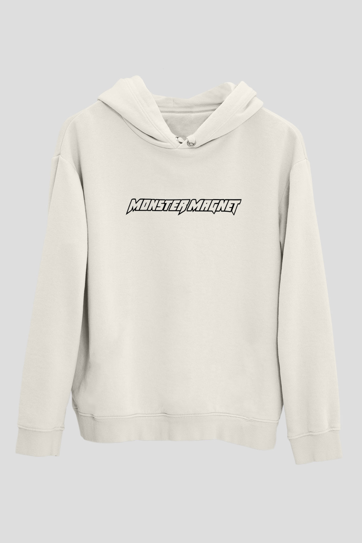 Monster Magnet Beyaz Unisex Kapşonlu Sweatshirt