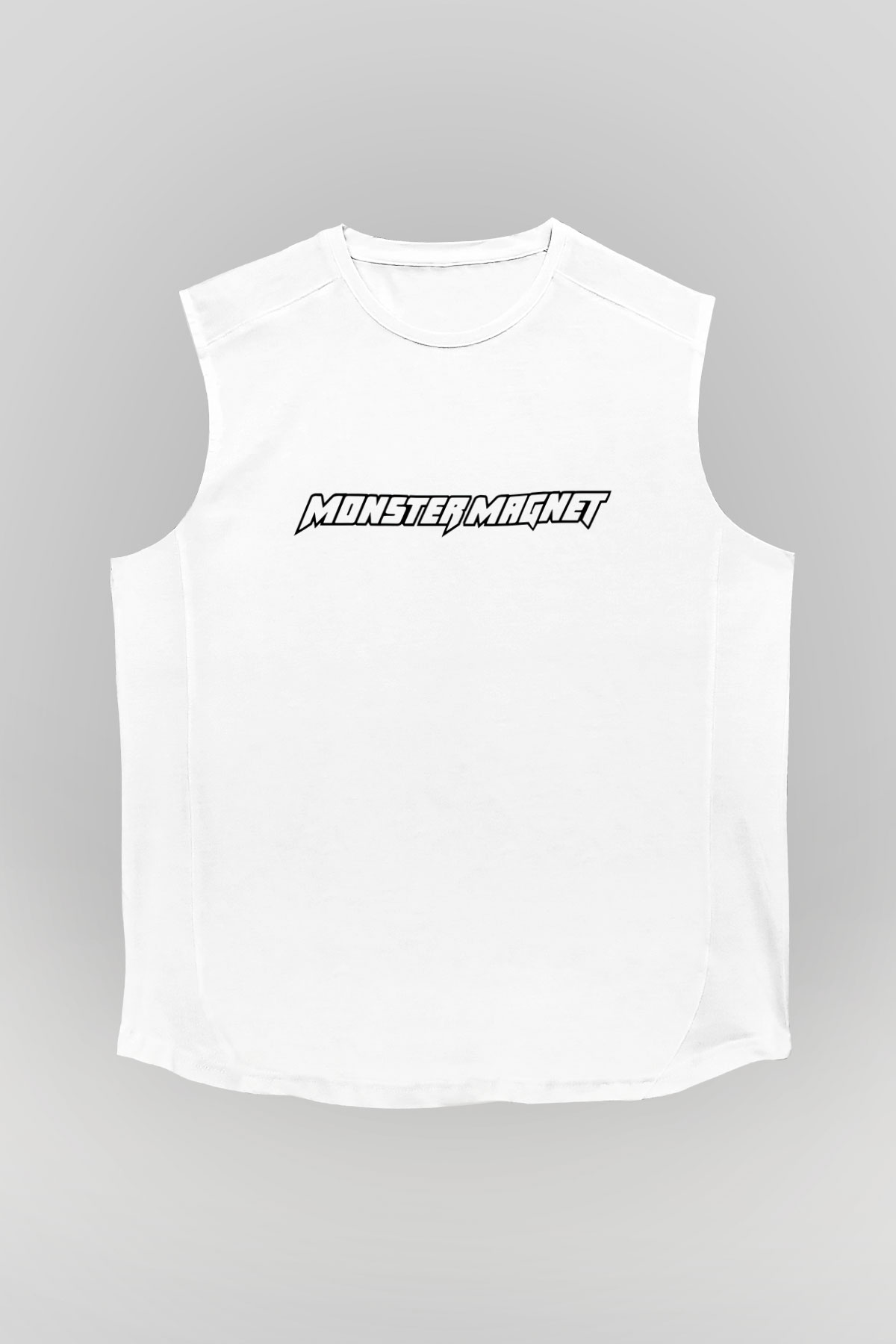 Monster Magnet Beyaz Unisex Kolsuz Tişört