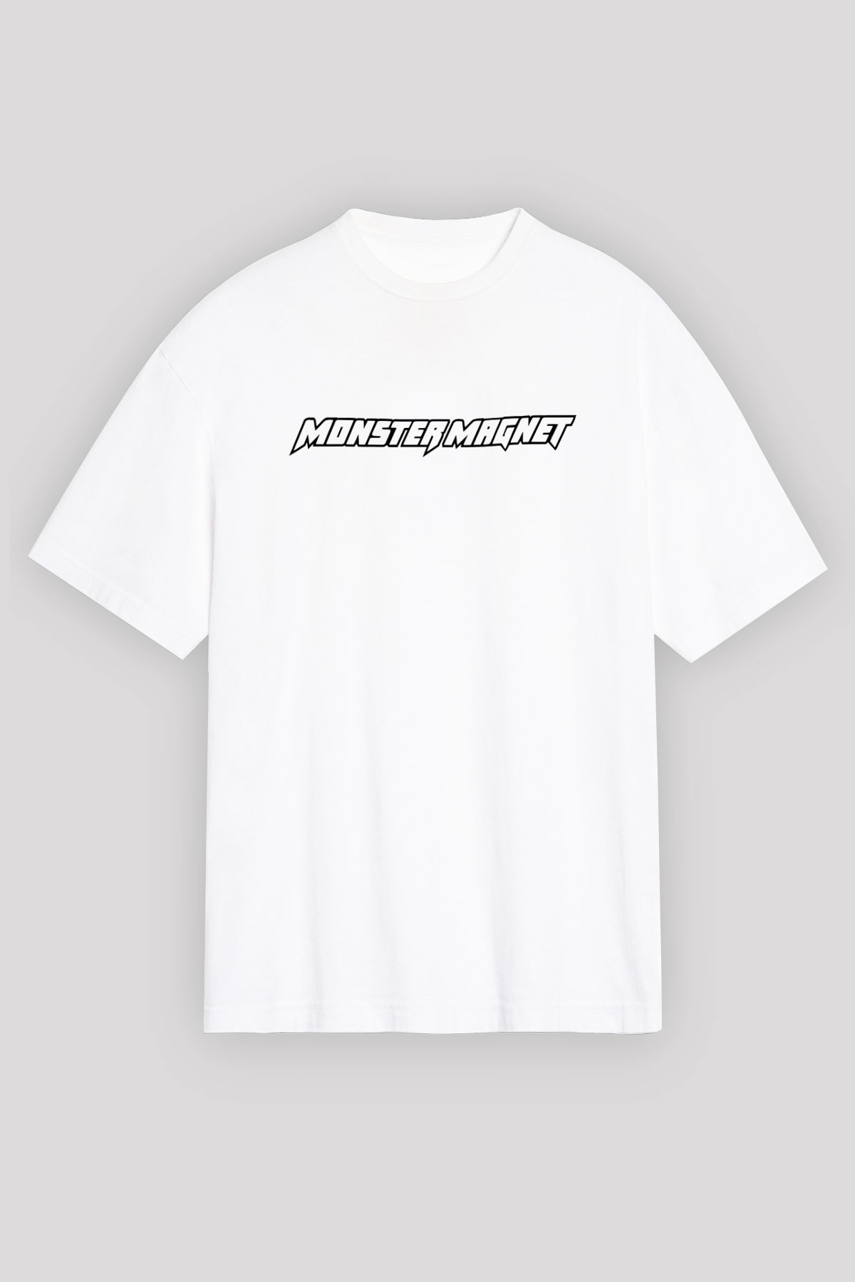 Monster Magnet Beyaz Unisex Oversize Tişört T-Shirt