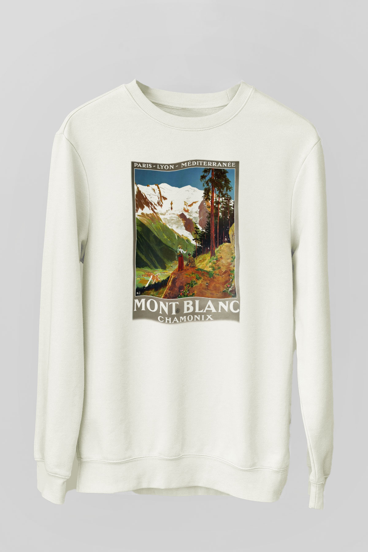 Mont Blanc Beyaz Unisex Sweatshirt