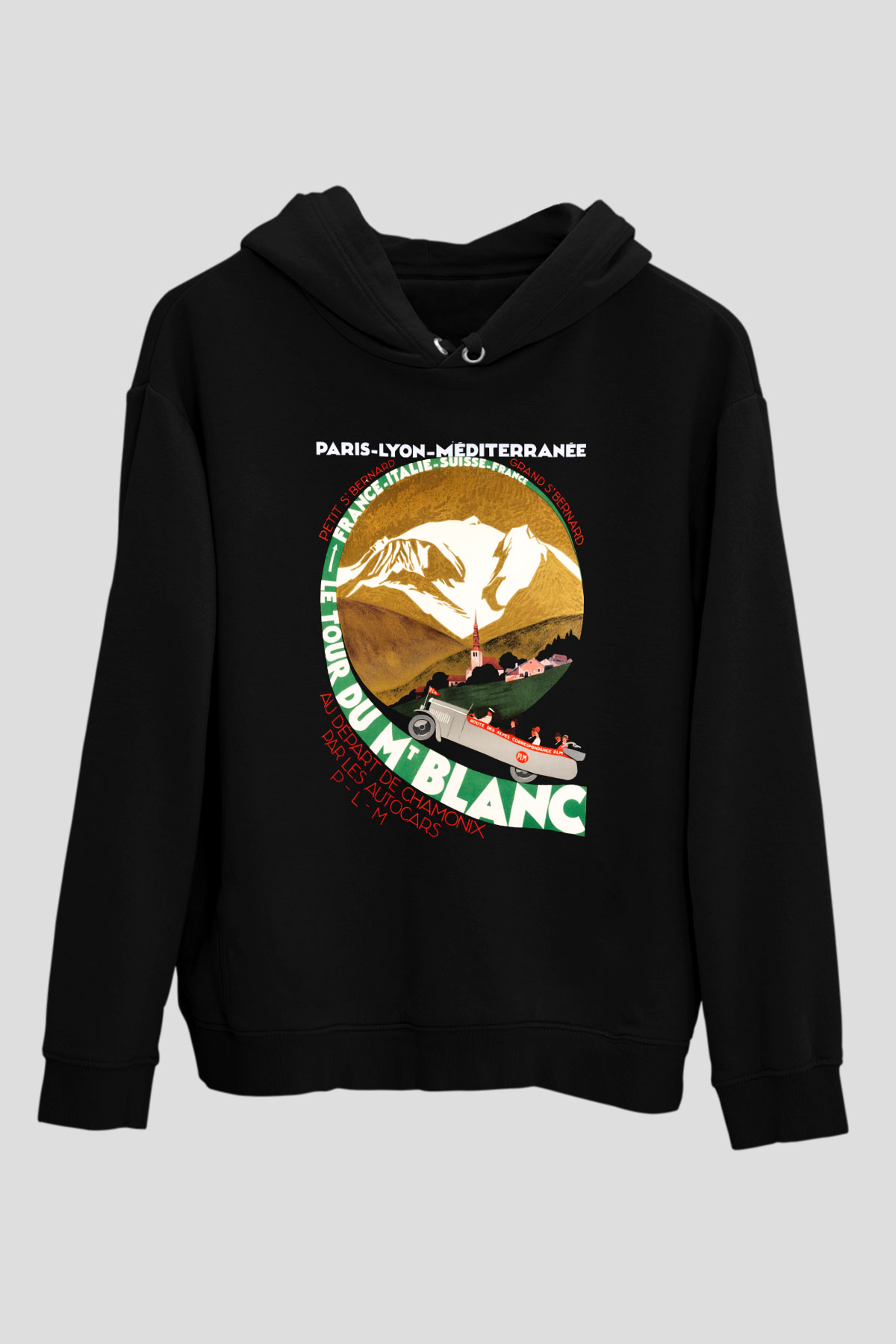 Mont Blanc Siyah Unisex Hoodie