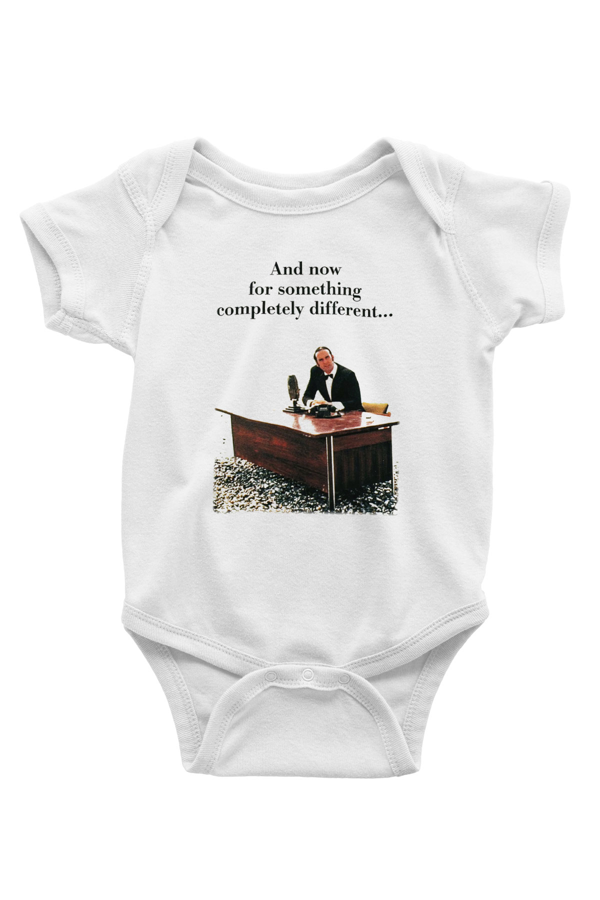 Monty Python's Flying Circus Baskılı Beyaz Unisex Bebek Body - Zıbın