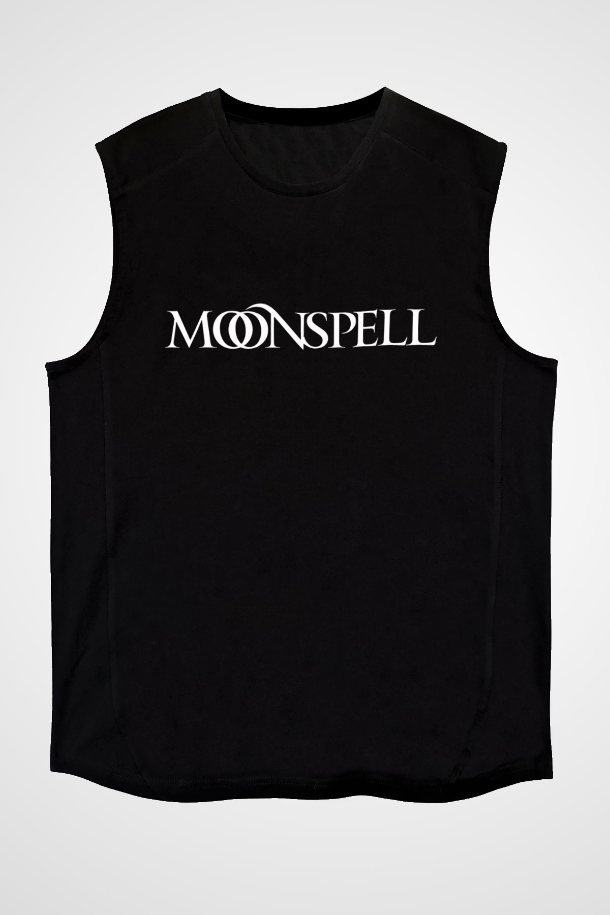 Moonspell Baskılı Unisex Siyah Kolsuz Tişört - Tshirt