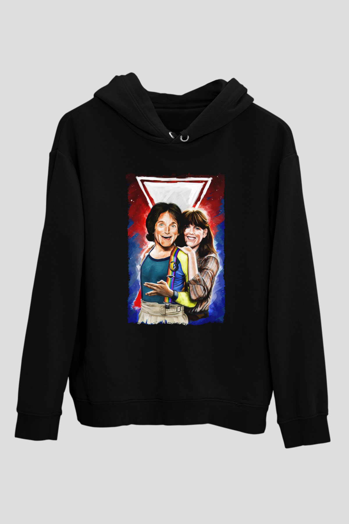 Mork and Mindy Siyah Unisex Hoodie