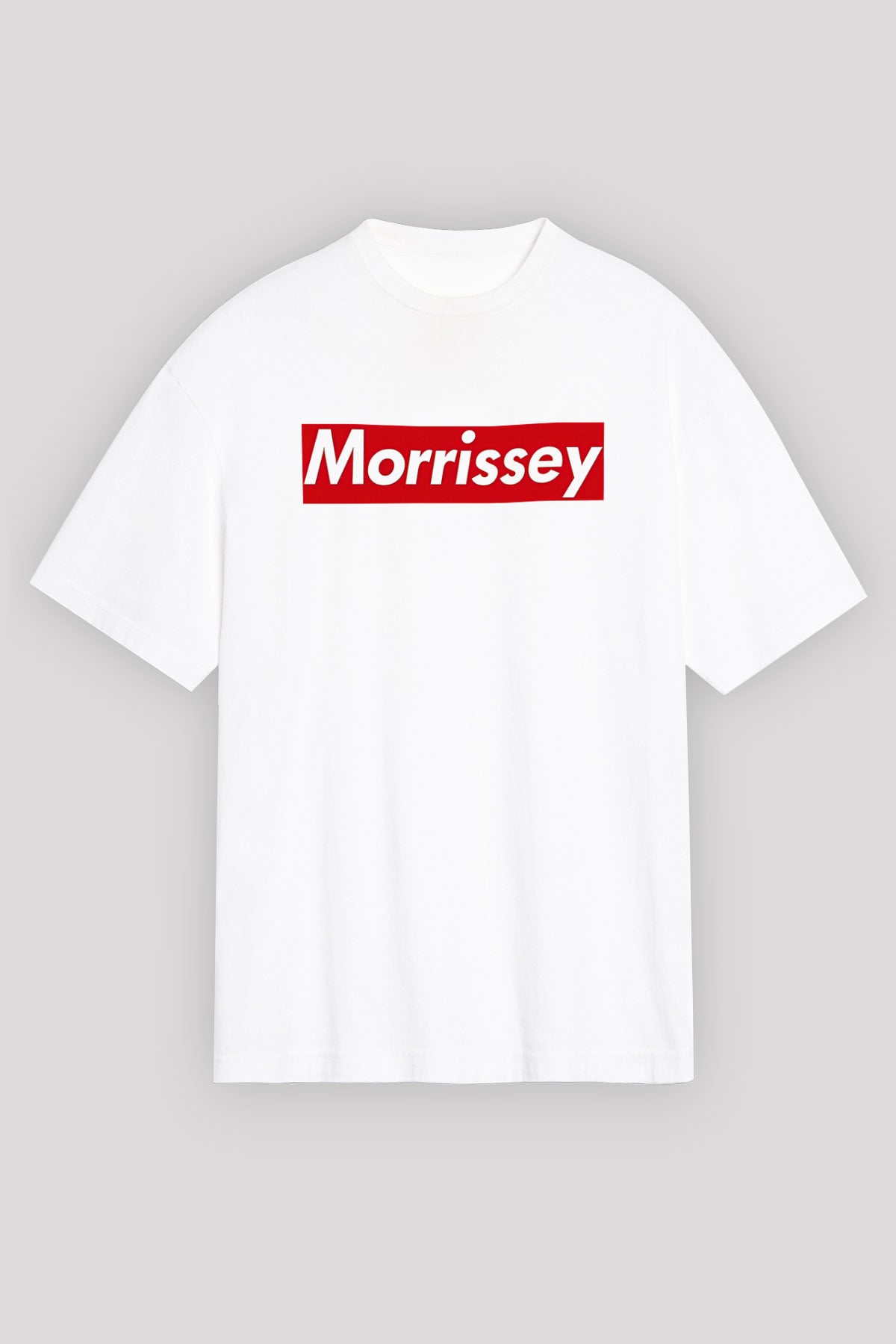 Morrissey Baskılı Beyaz Unisex Oversize Tişört - Tshirt