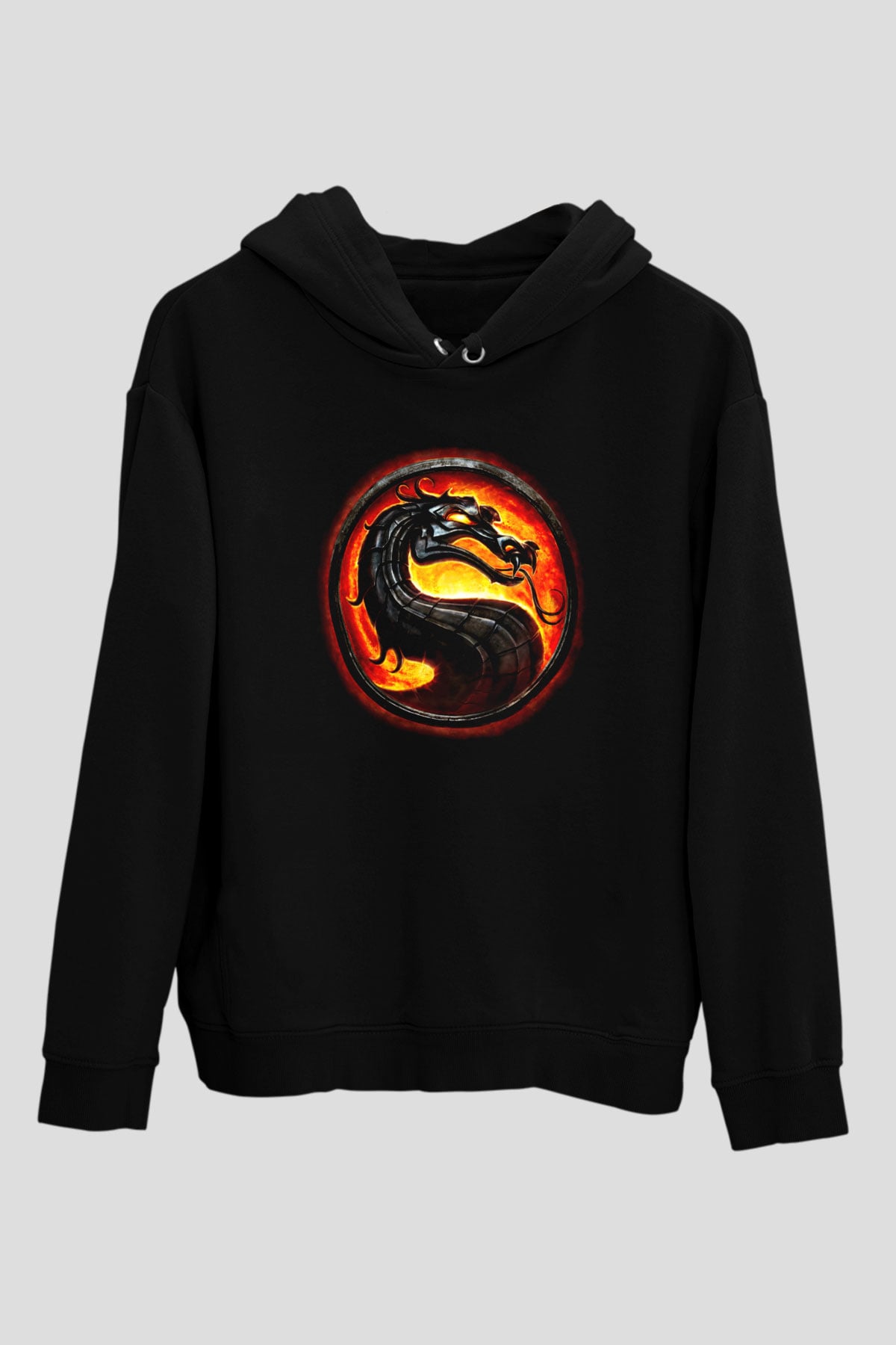 Mortal Kombat Siyah Unisex Hoodie