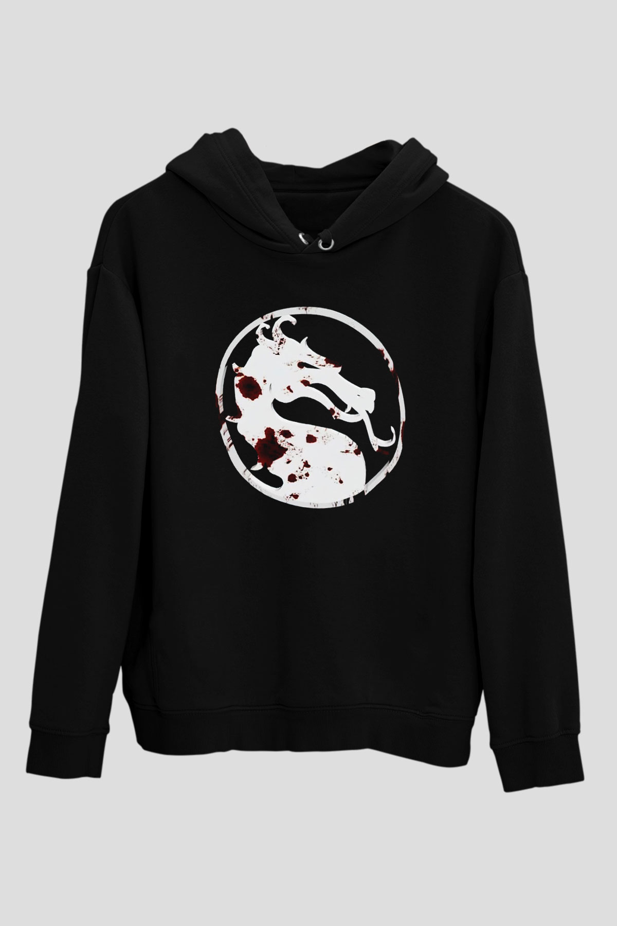 Mortal Kombat Siyah Unisex Hoodie